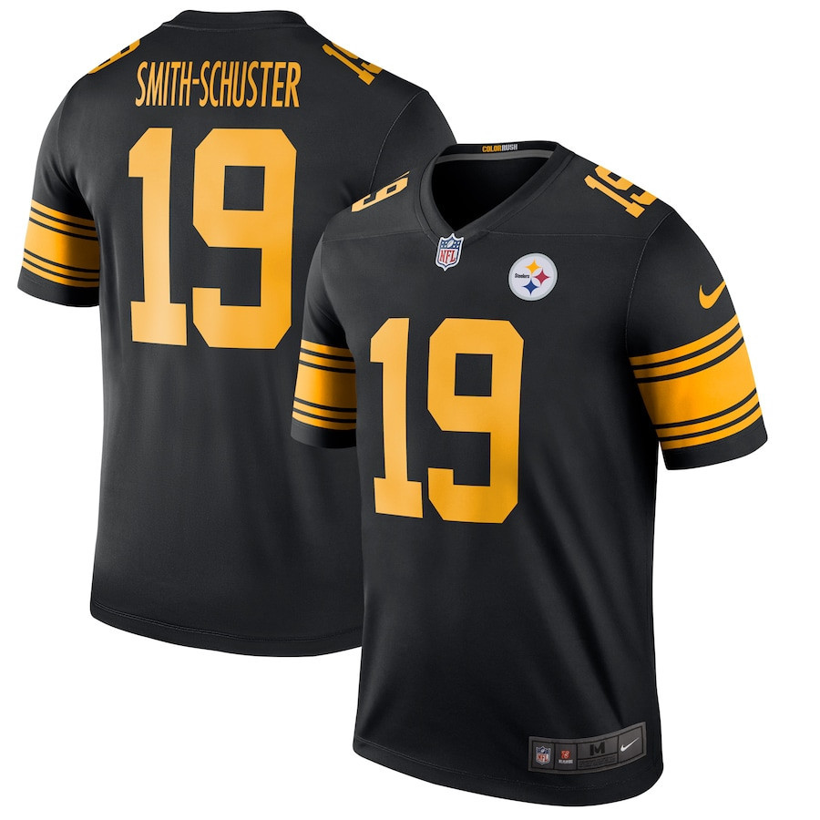 JuJu Smith-Schuster 19 Pittsburgh Steelers Men Color Rush Legend Jersey - Black - myjerseyhub