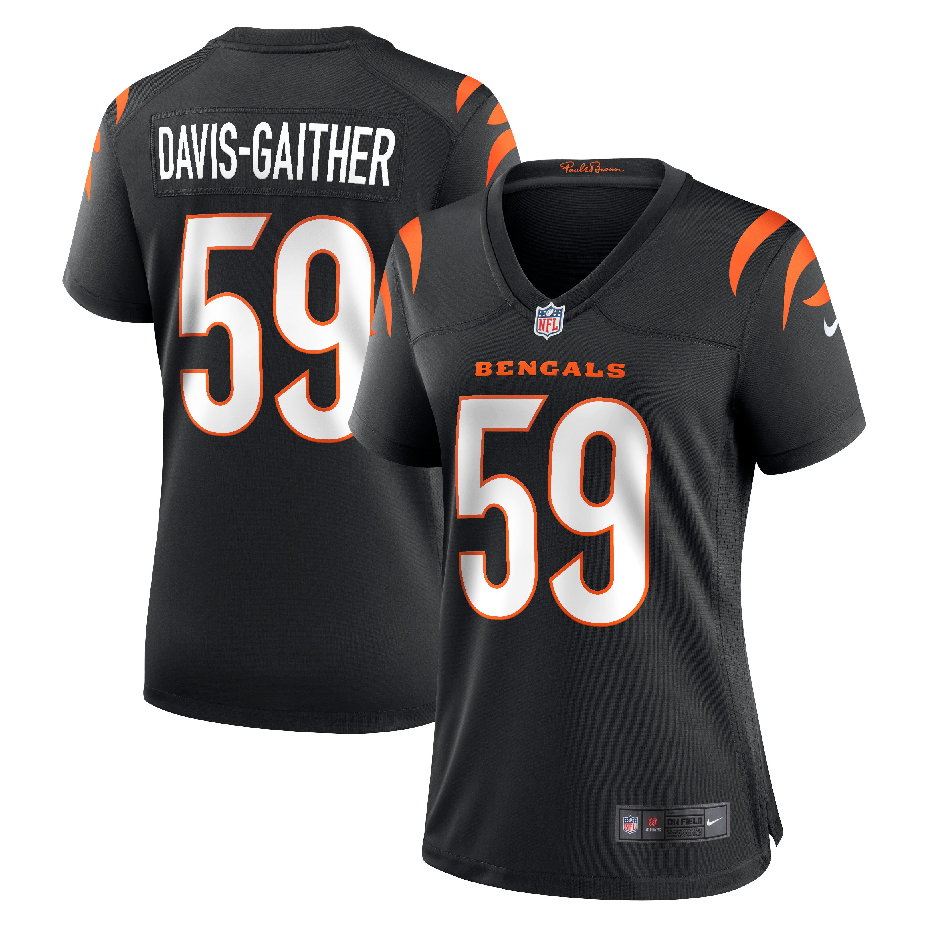 Akeem Davis-Gaither Cincinnati Bengals Women's Game Player Jersey - Black - myjerseyhub