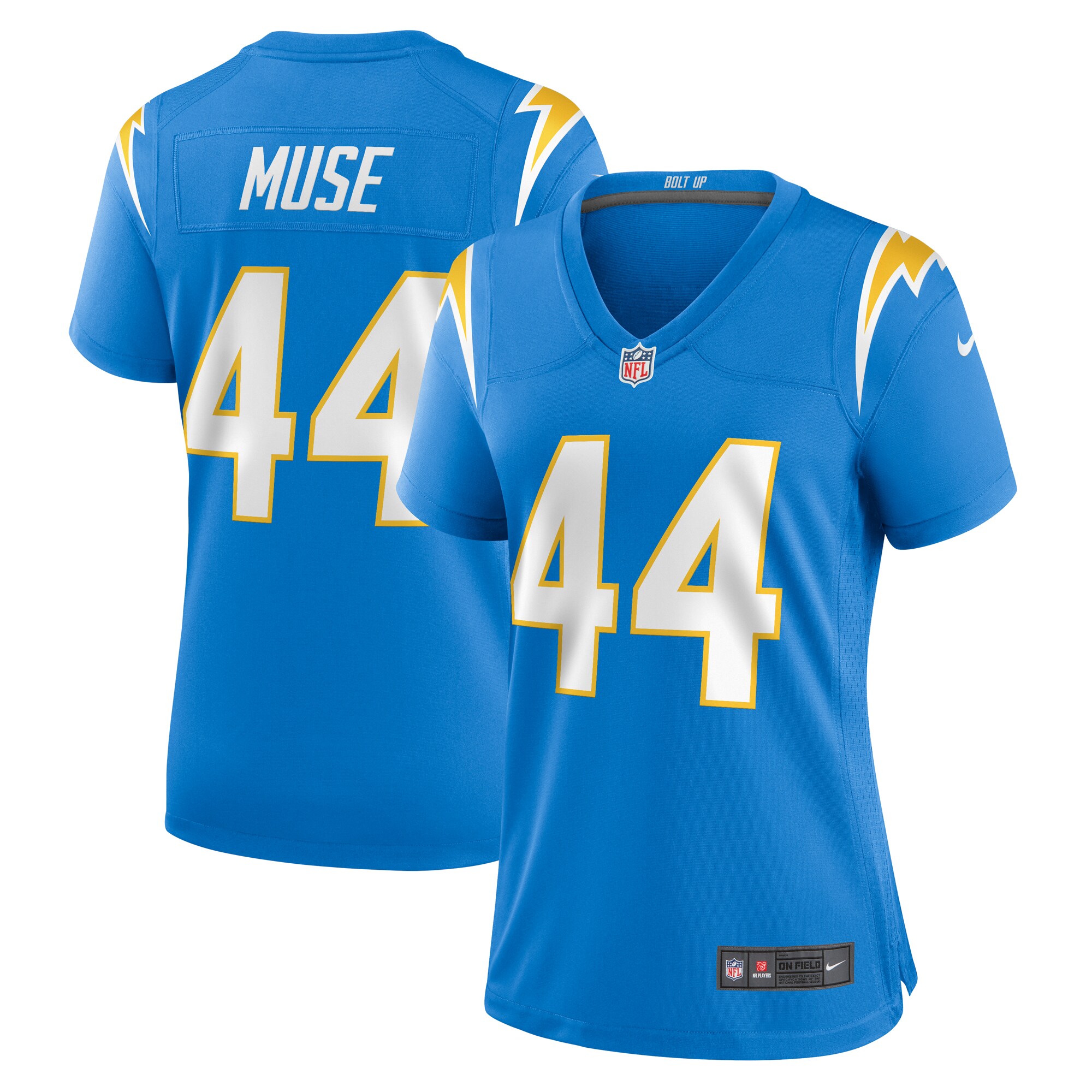 Tanner Muse Los Angeles Chargers Women's Team Game Jersey - Powder Blue - myjerseyhub