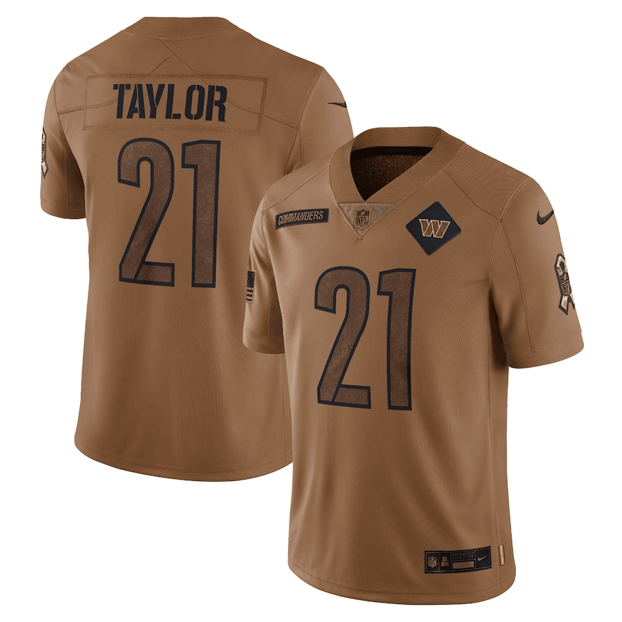Sean Taylor 21 Washington Commanders 2023 Salute To Service Limited Jersey - Brown - myjerseyhub