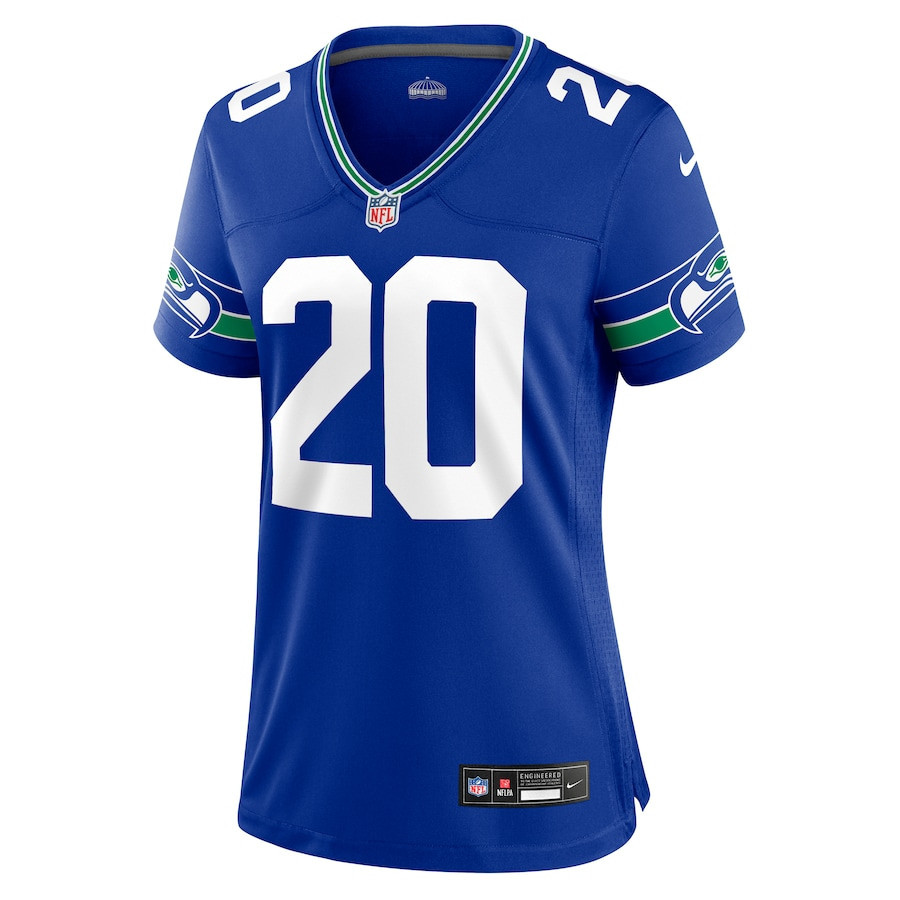 Julian Love 20 Seattle Seahawks Women Throwback Retired Game Jersey - Royal - myjerseyhub