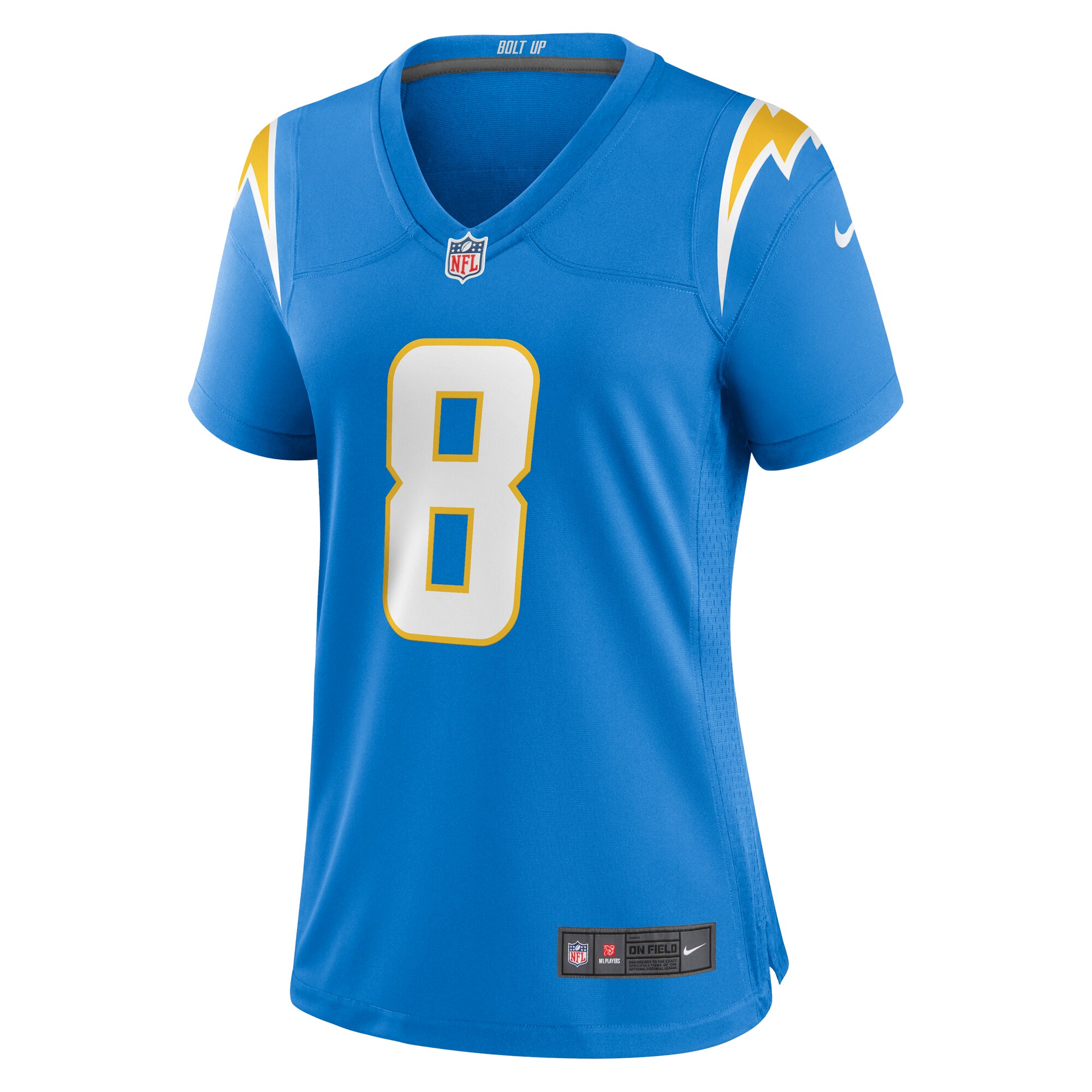 Max Duggan Los Angeles Chargers Women's Team Game Jersey - Powder Blue - myjerseyhub