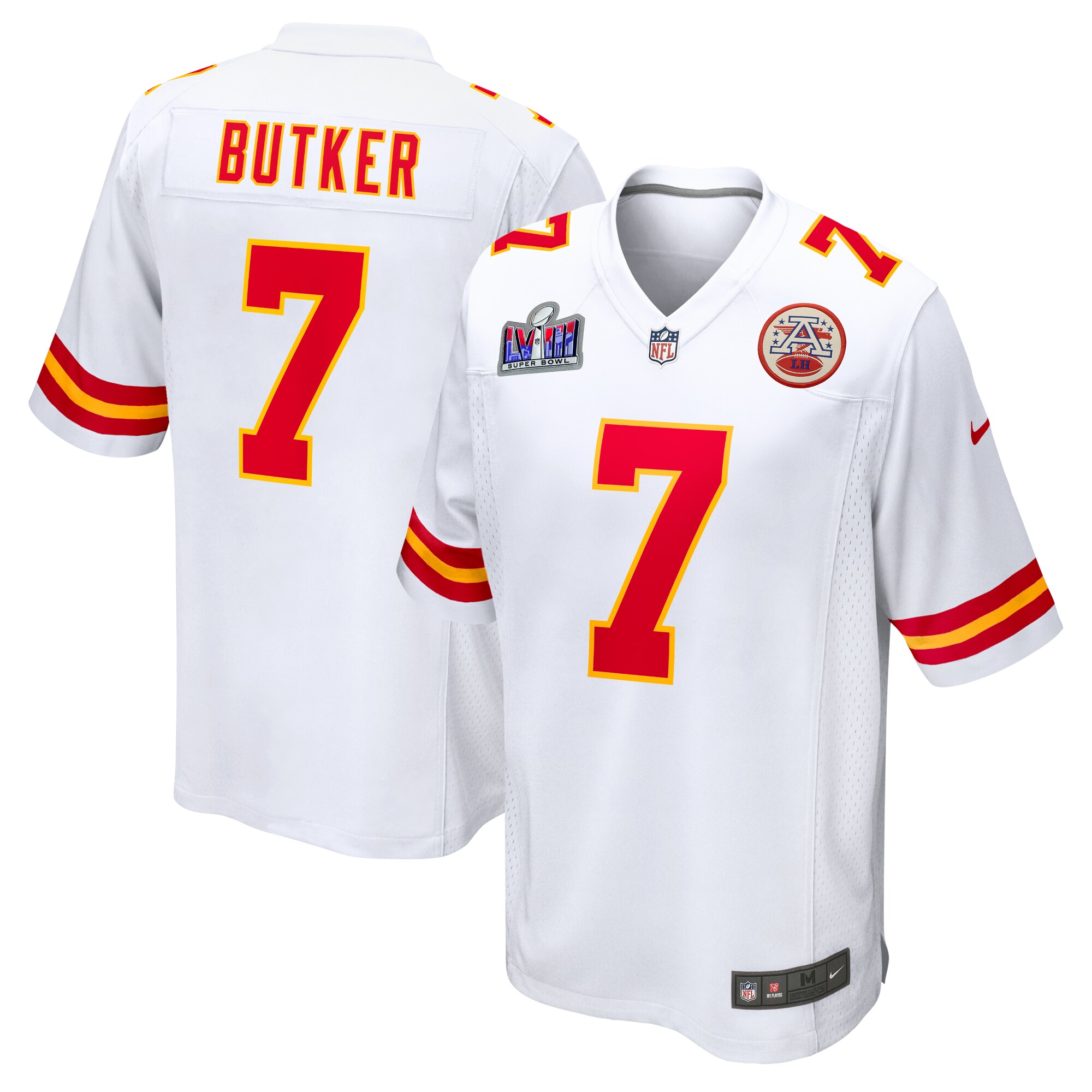 Harrison Butker Kansas City Chiefs Super Bowl LVIII Game Jersey - White - myjerseyhub