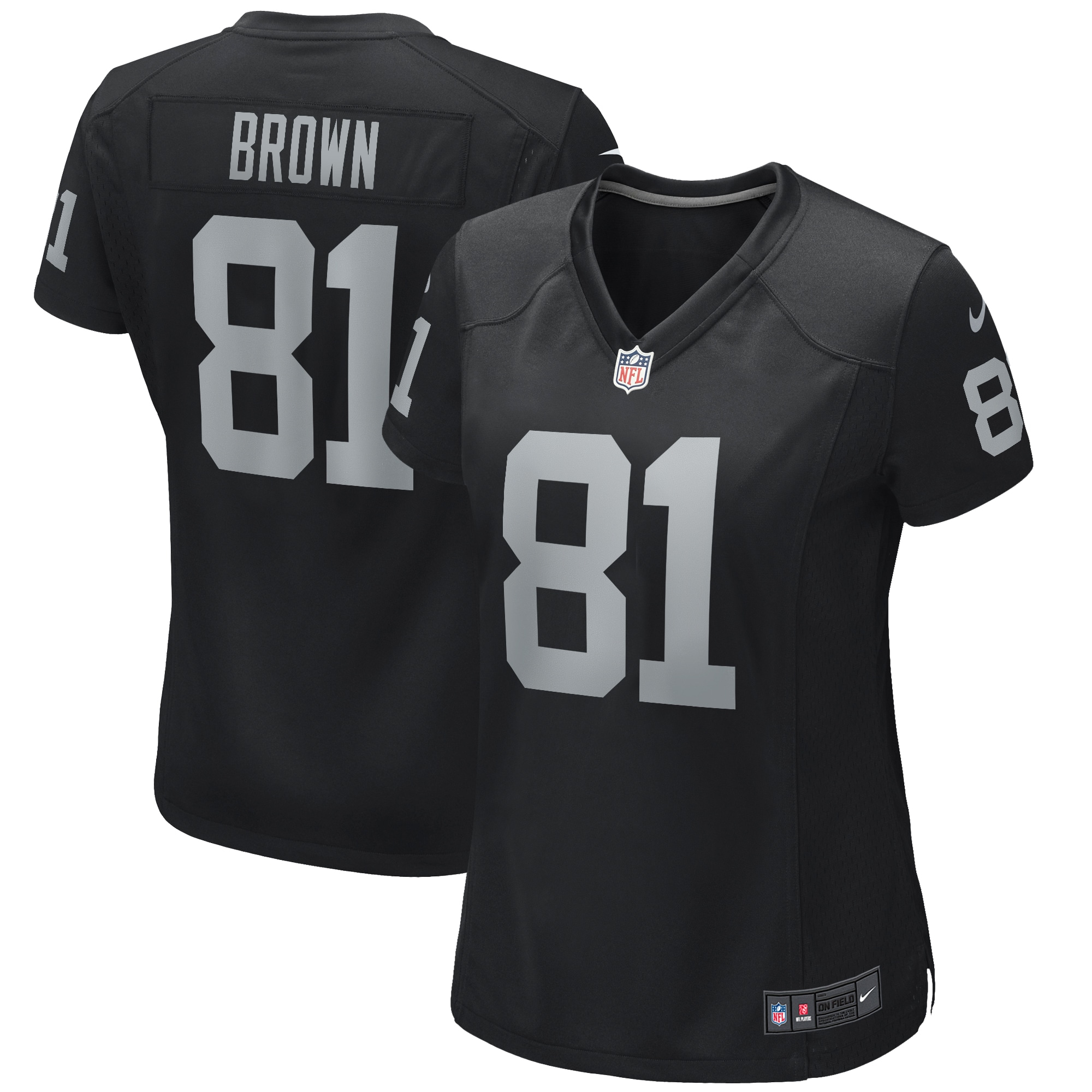 Tim Brown Las Vegas Raiders Women's Game Retired Player Jersey - Black - myjerseyhub