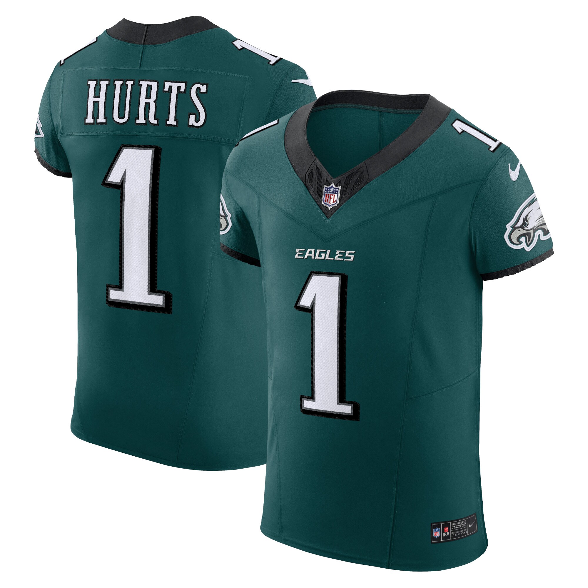 Jalen Hurts Philadelphia Eagles Alternate Vapor F.U.S.E. Elite Jersey - Midnight Green - myjerseyhub