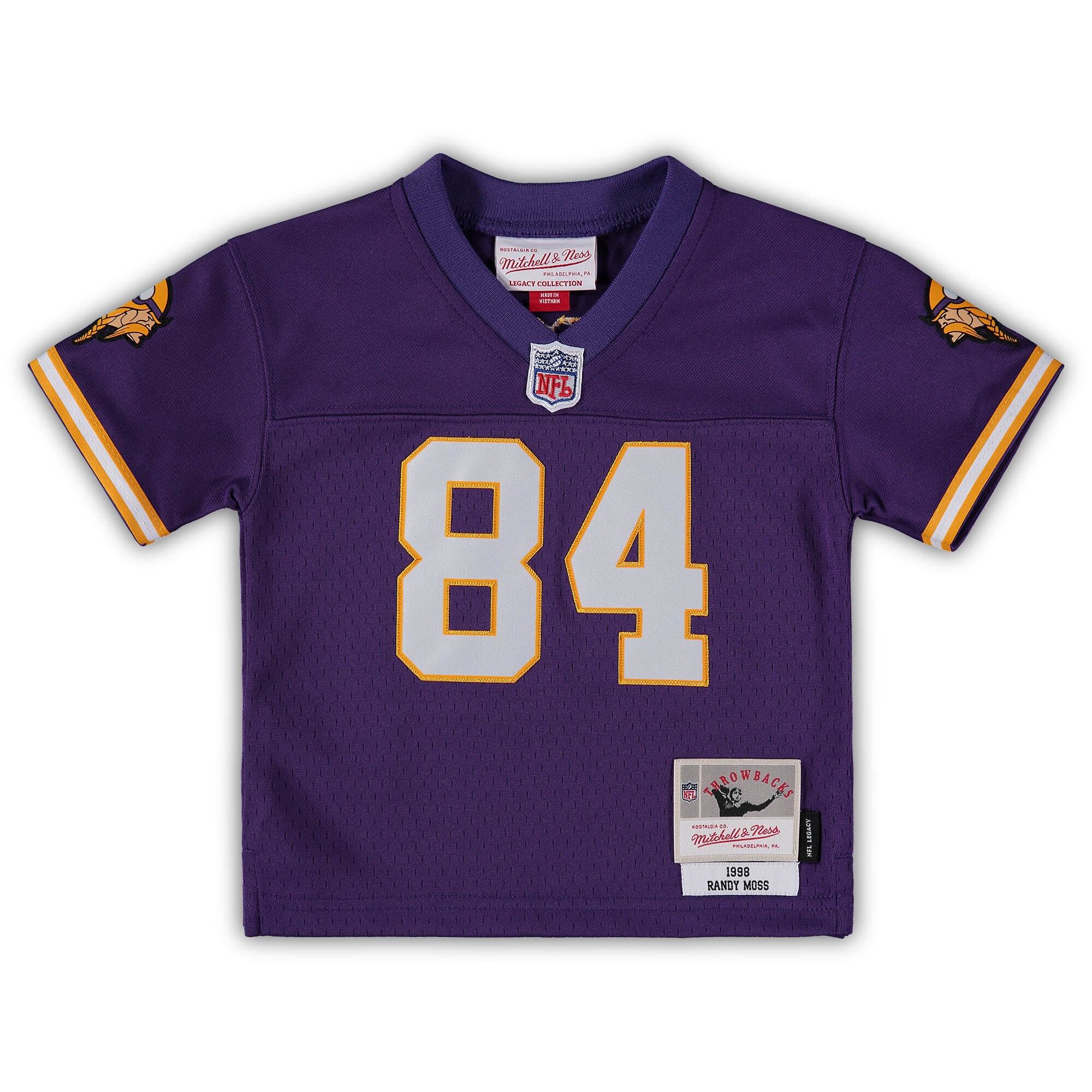 Randy Moss Minnesota Vikings Mitchell & Ness Infant 1998 Retired Legacy Jersey - Purple - myjerseyhub