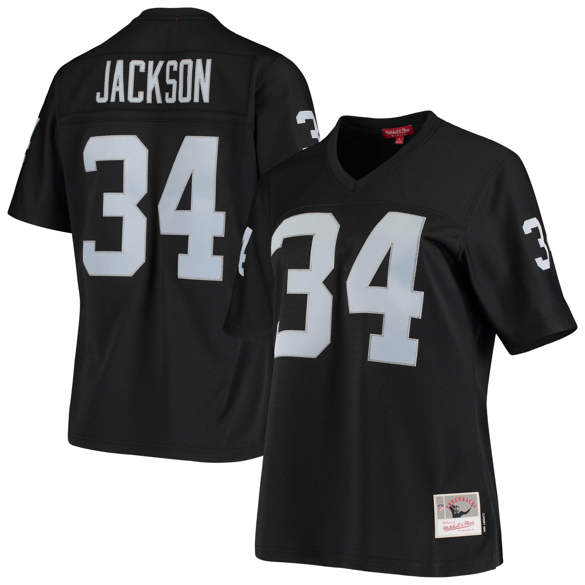 Bo Jackson Las Vegas Raiders Mitchell & Ness Women's 1988 Legacy Replica Jersey - Black - myjerseyhub