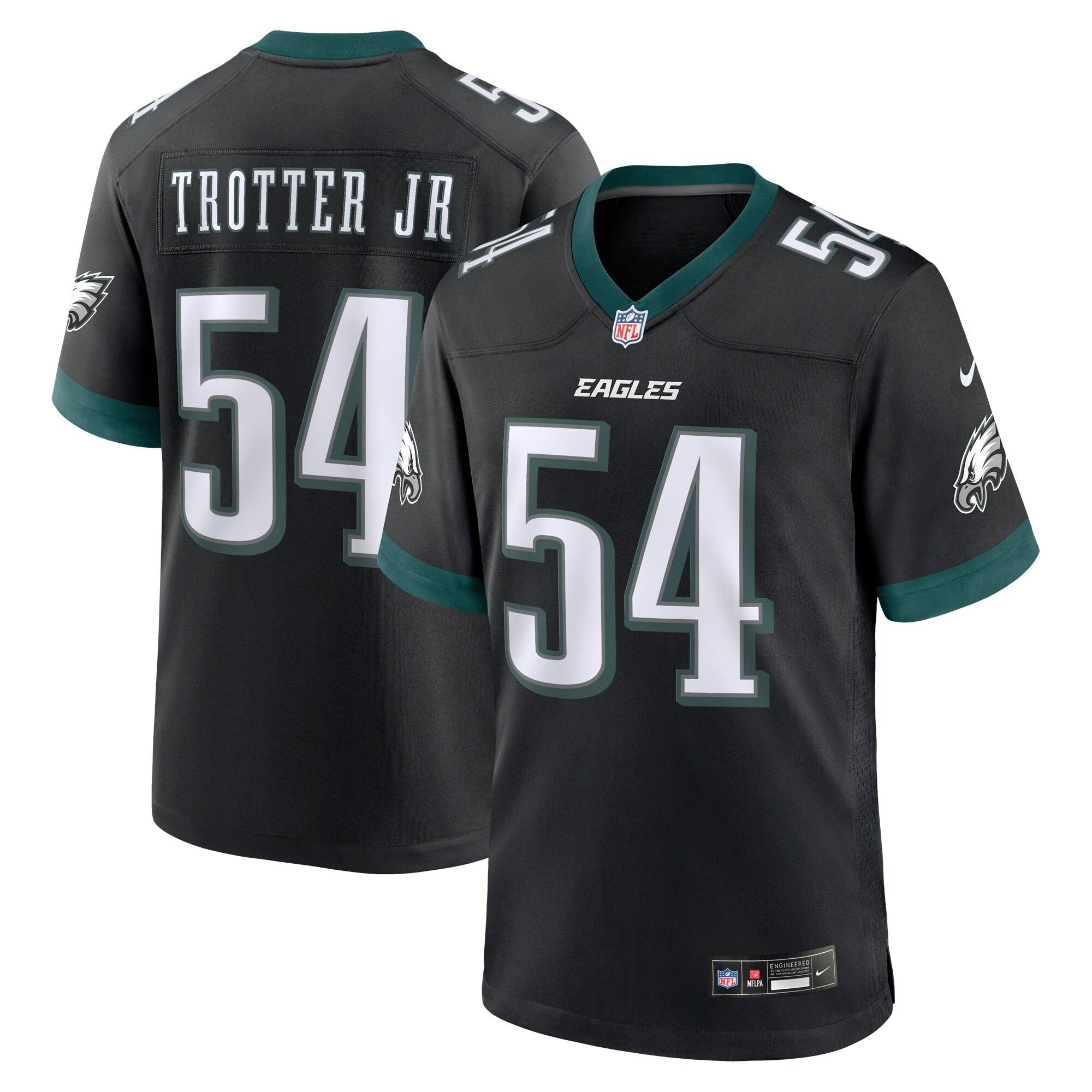 Jeremiah Trotter Jr. Philadelphia Eagles Alternate 2024 NFL Draft Game Jersey - Black - myjerseyhub