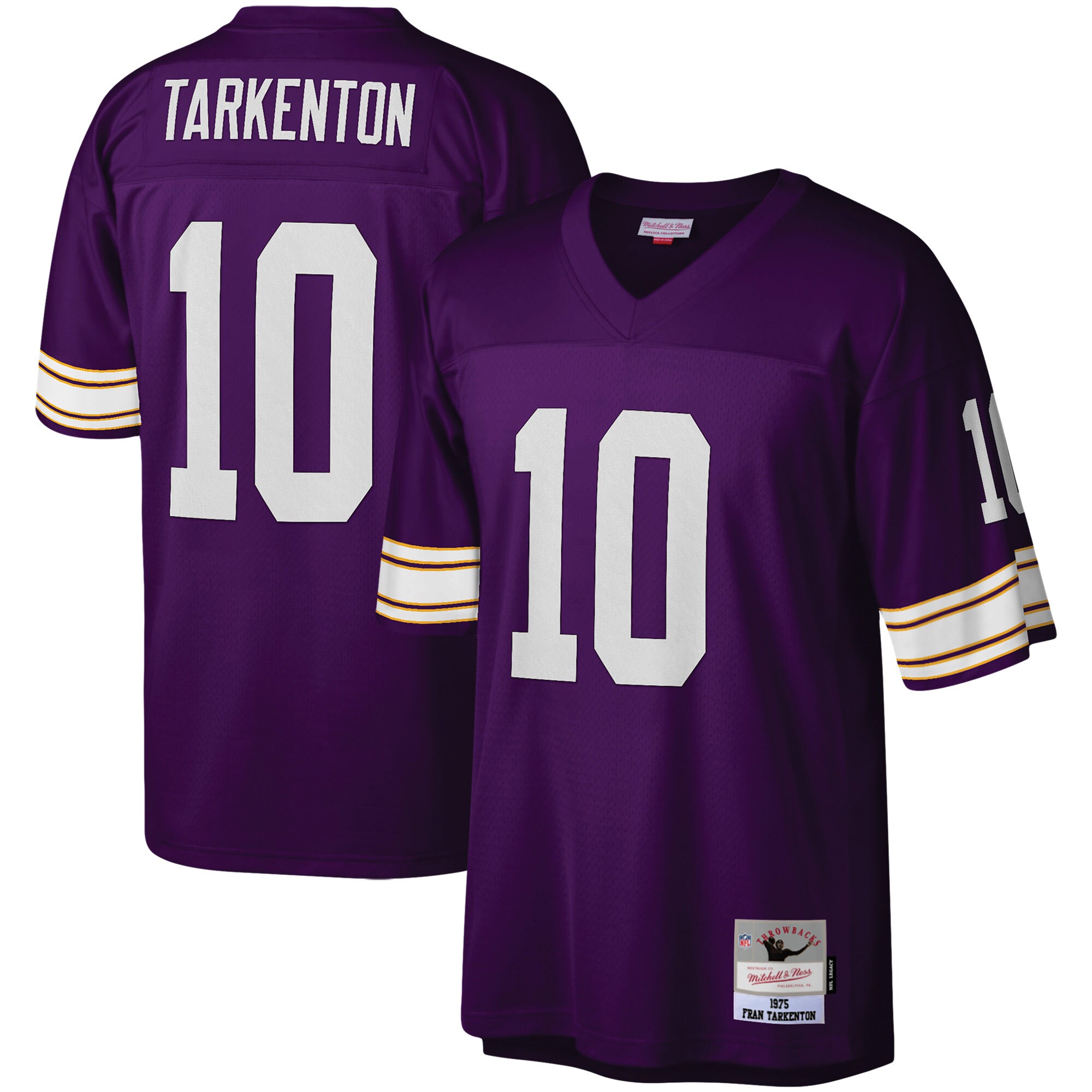 Fran Tarkenton Minnesota Vikings Mitchell & Ness Legacy Replica Jersey - Purple - myjerseyhub