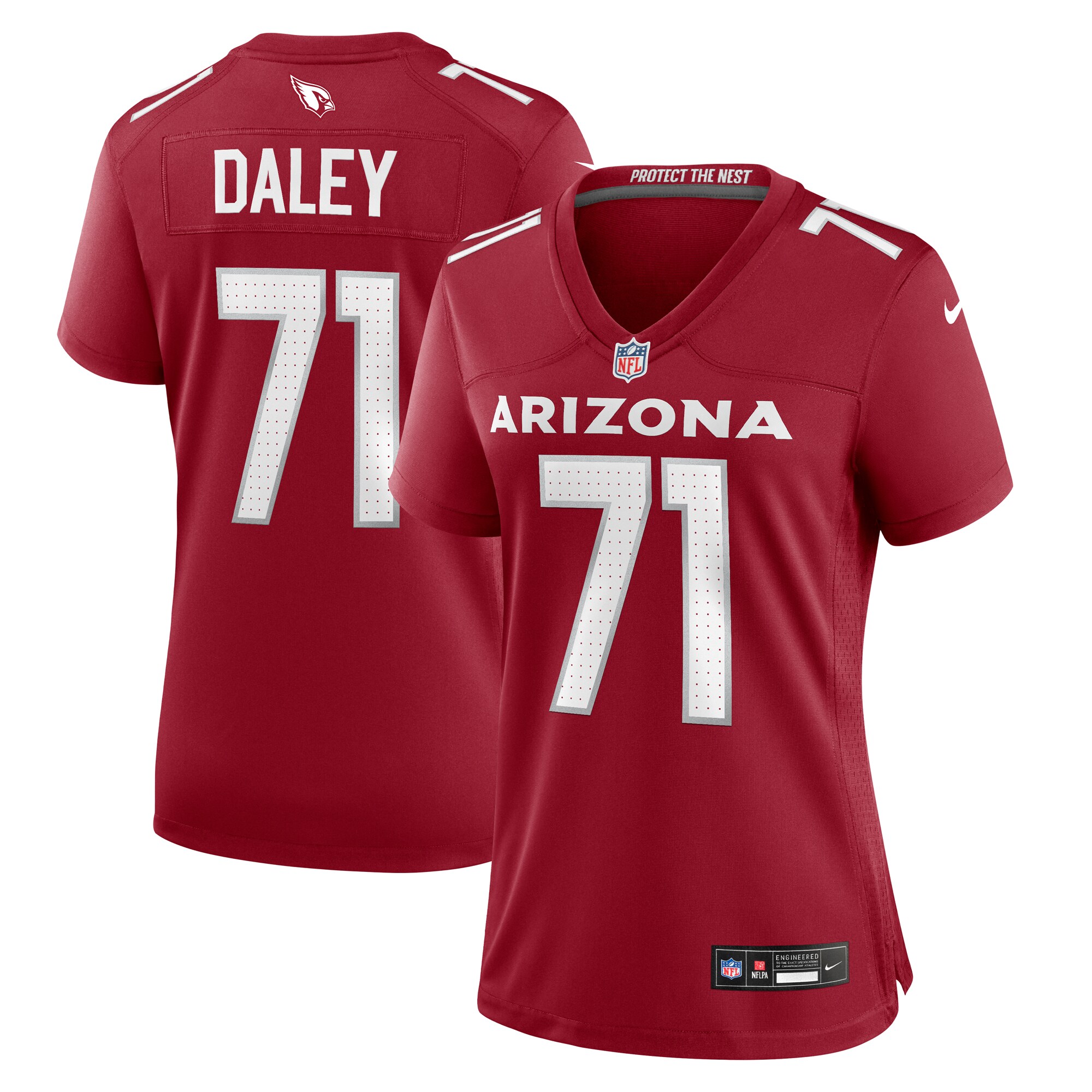 Dennis Daley Arizona Cardinals Women's Women's Team Color Jersey - Cardinal - myjerseyhub