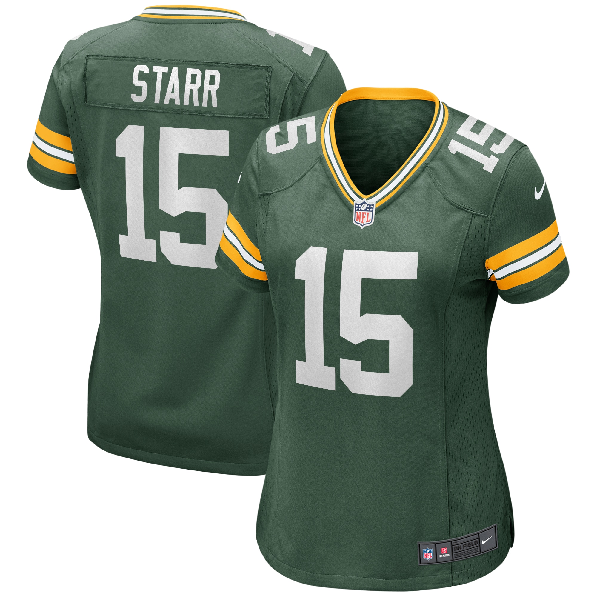 Bart Starr Green Bay Packers Women's Game Retired Player Jersey - Green - myjerseyhub