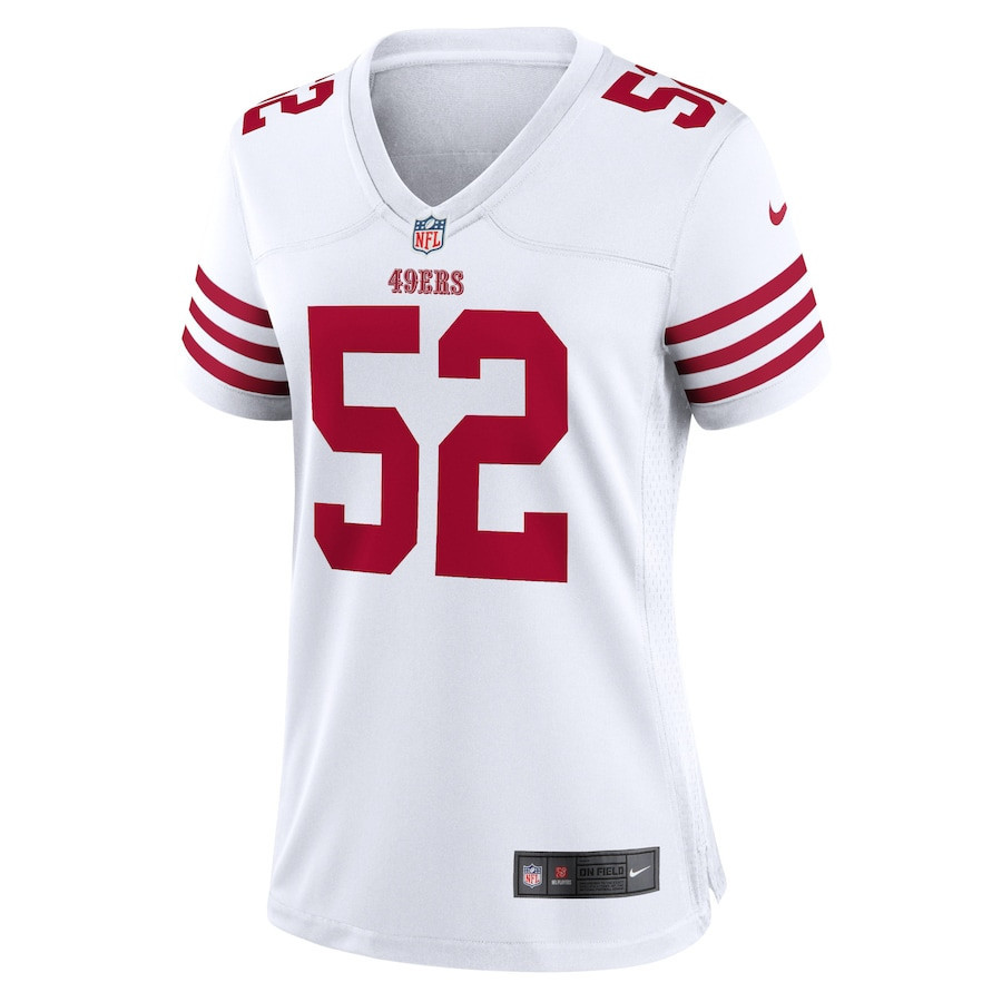 Patrick Willis 52 San Francisco 49ers Women Retired Game Jersey - White - myjerseyhub