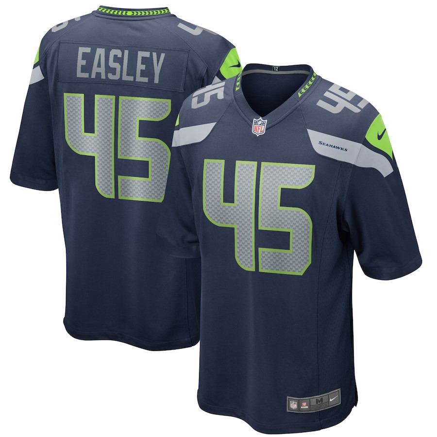 Kenny Easley 45 Seattle Seahawks Men Game Retired Jersey - College Navy - myjerseyhub