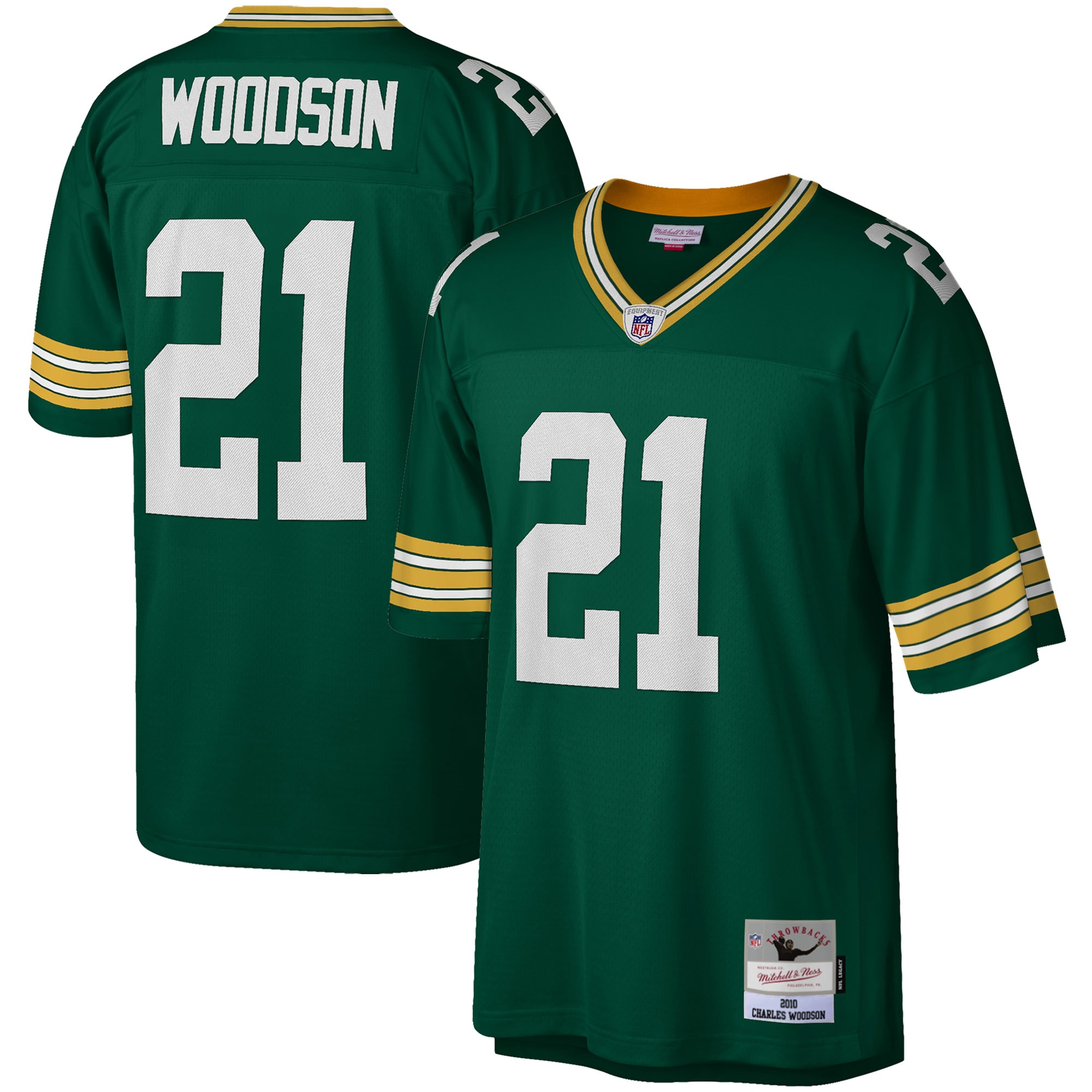 Charles Woodson Green Bay Packers Mitchell & Ness Legacy Replica Jersey - Green - myjerseyhub