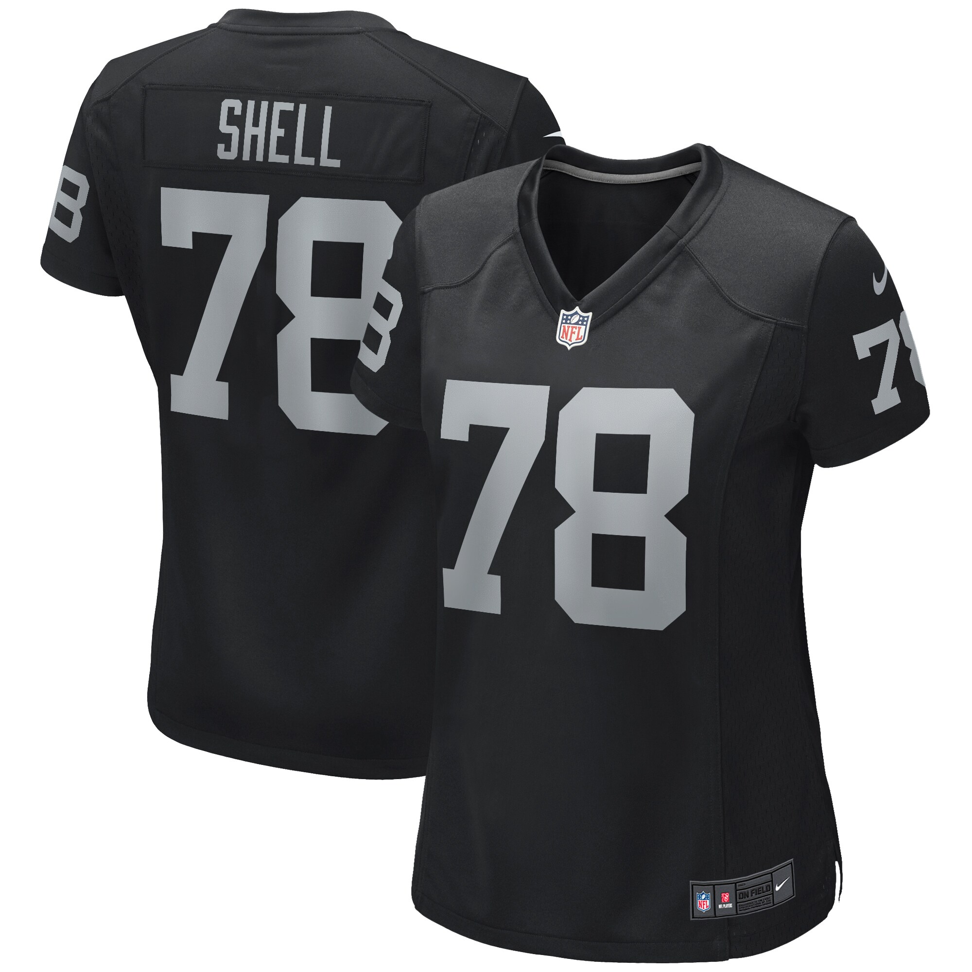 Art Shell Las Vegas Raiders Women's Game Retired Player Jersey - Black - myjerseyhub