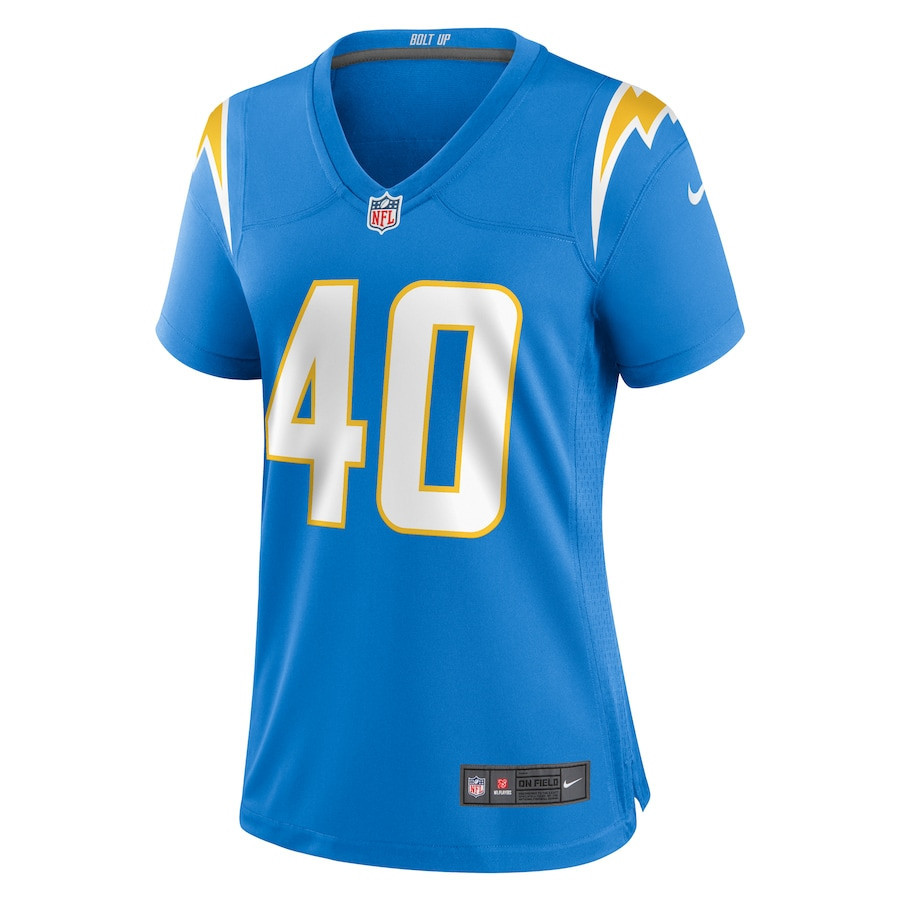 Stephen Anderson 40 Los Angeles Chargers Game Women Jersey - Powder Blue - myjerseyhub