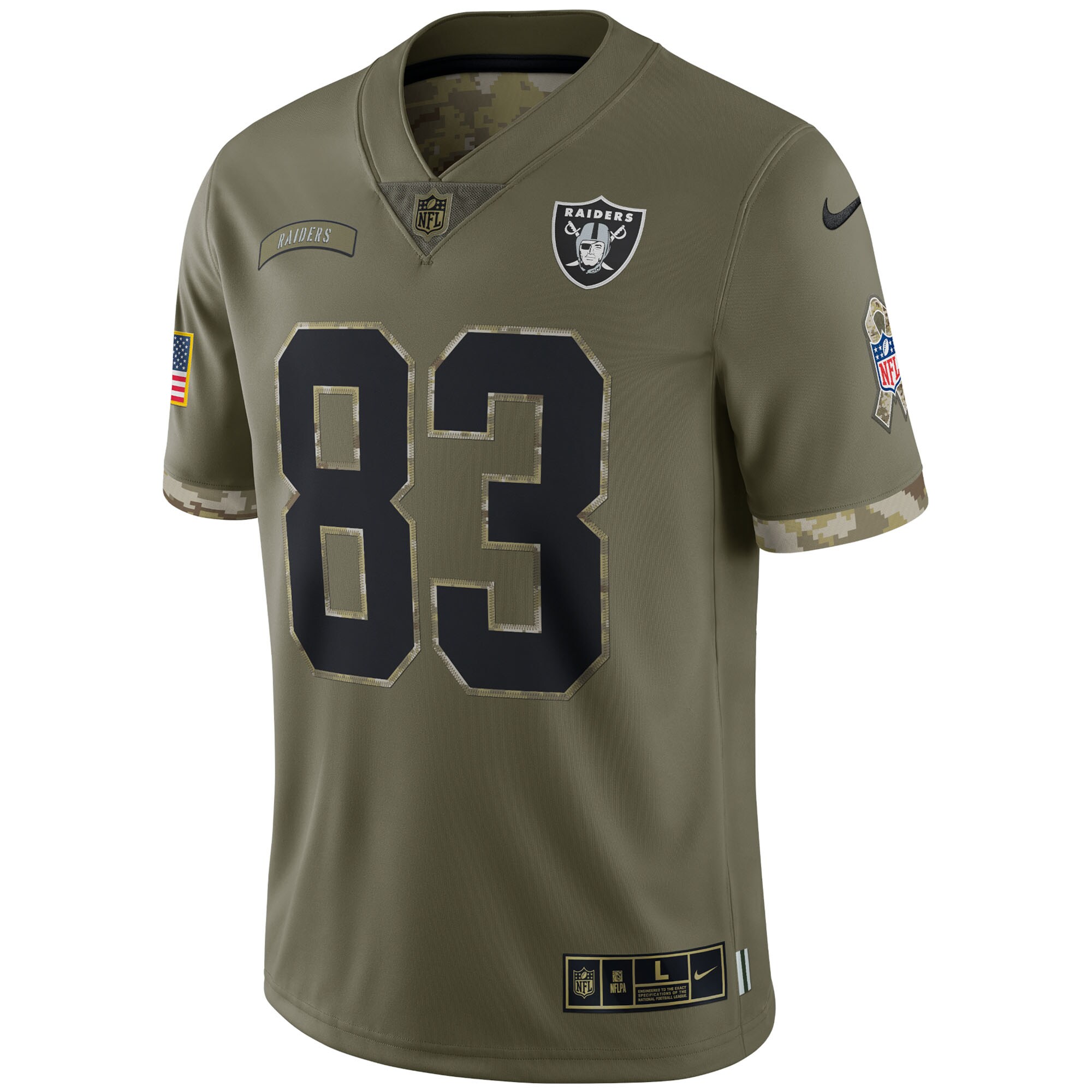 Darren Waller Las Vegas Raiders 2022 Salute To Service Limited Jersey - Olive - myjerseyhub