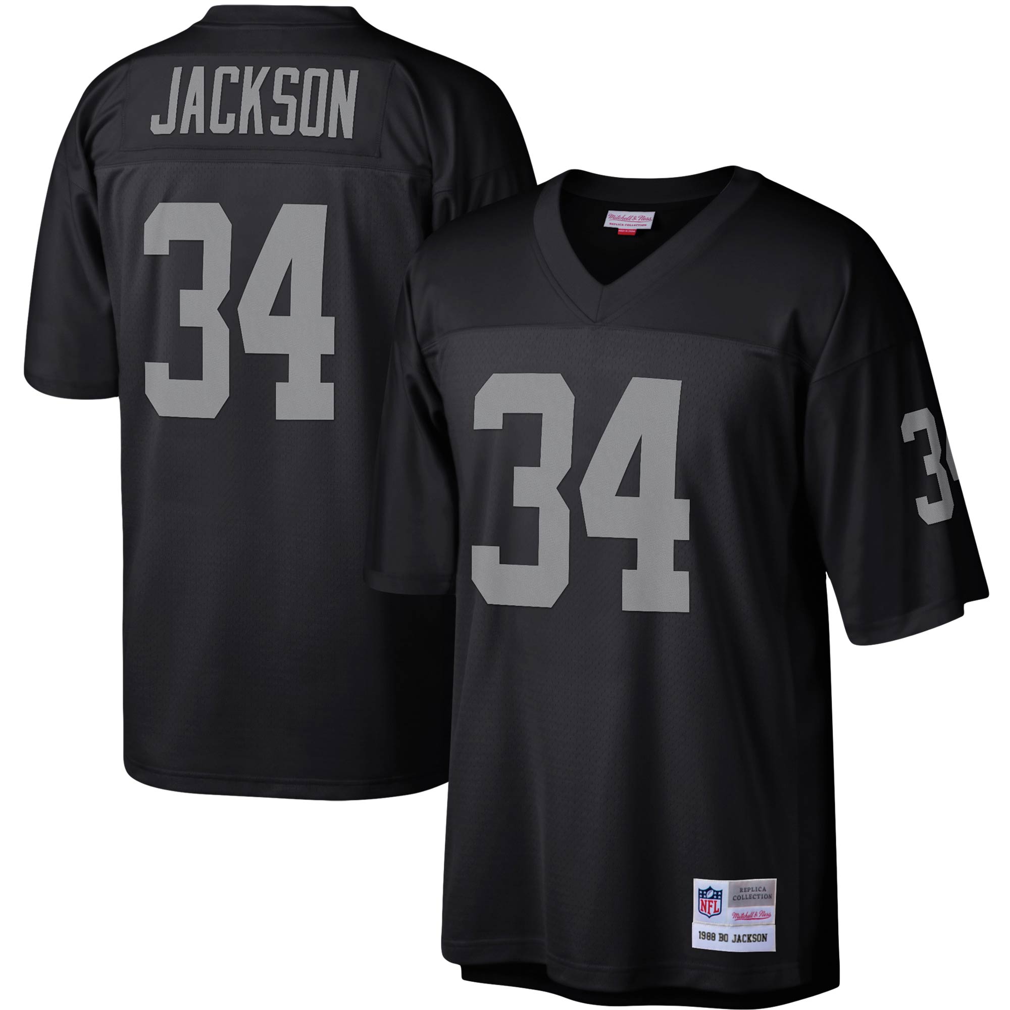 Bo Jackson Las Vegas Raiders Mitchell & Ness Legacy Replica Jersey - Black - myjerseyhub