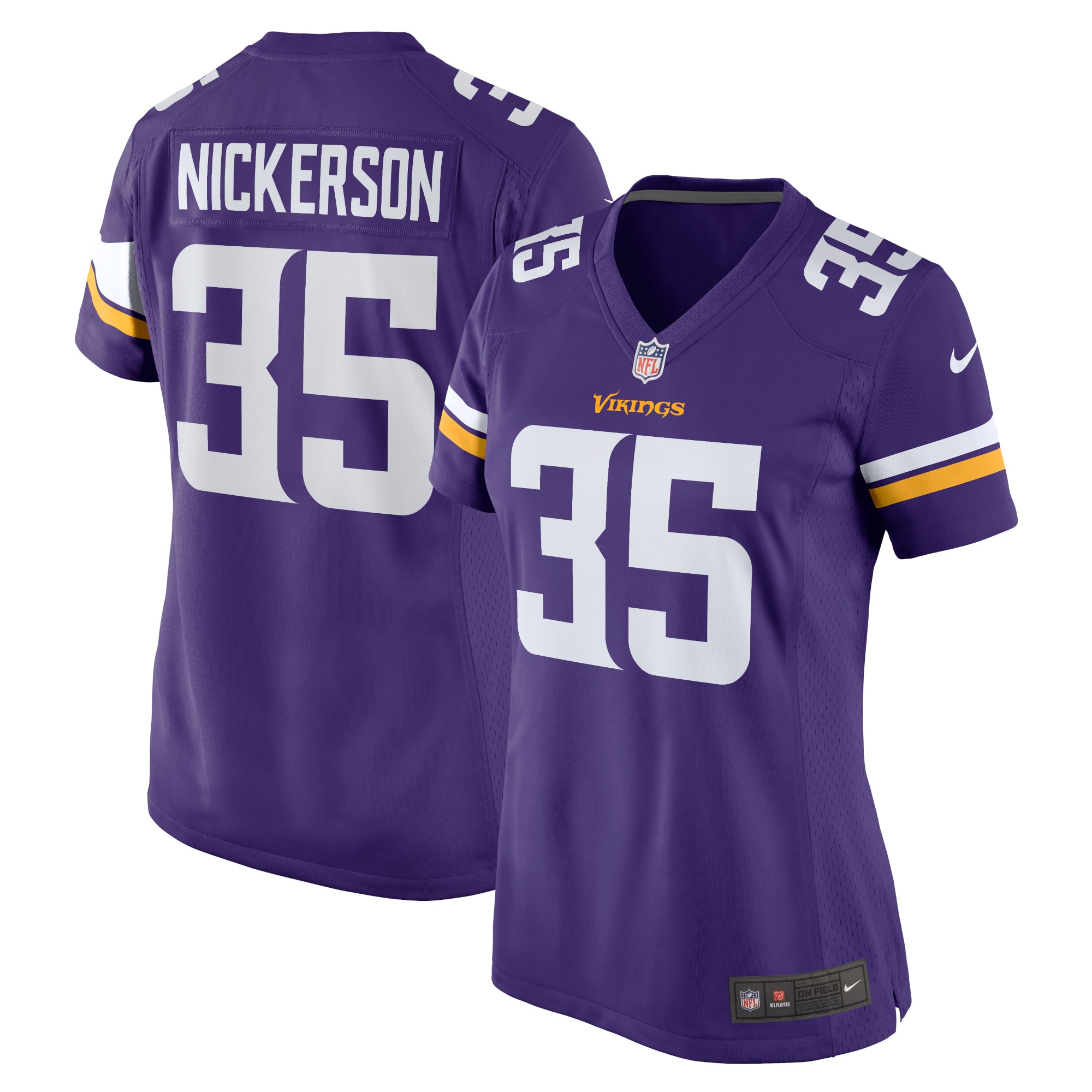 Parry Nickerson Minnesota Vikings Women's Home Game Player Jersey - Purple - myjerseyhub