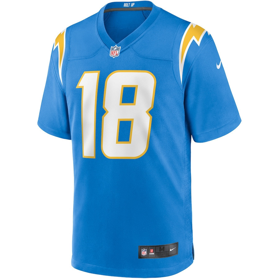 Charlie Joiner 18 Los Angeles Chargers Men Game Retired Jersey - Powder Blue - myjerseyhub
