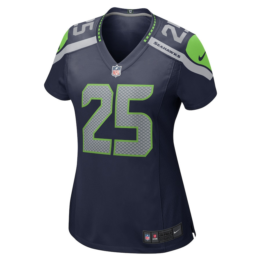 Richard Sherman 25 Seattle Seahawks Women Retired Game Jersey - College Navy - myjerseyhub