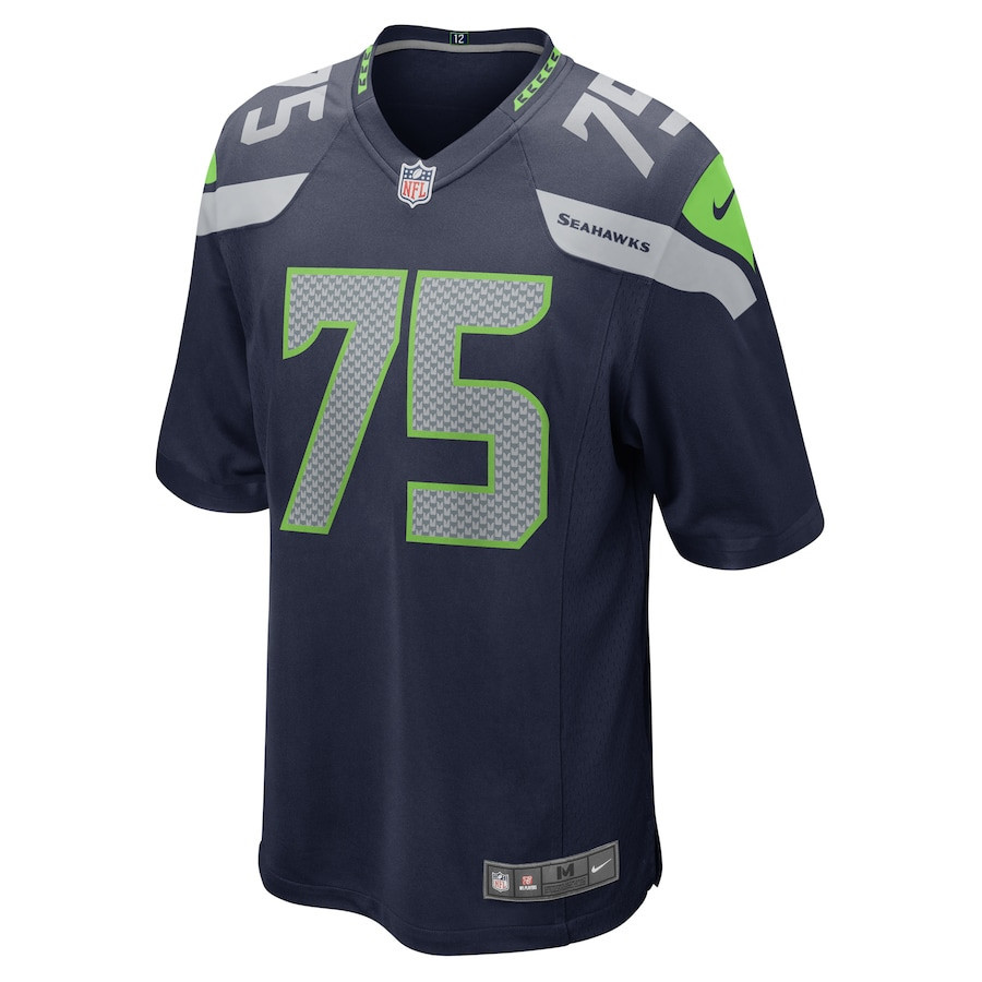 Anthony Bradford 75 Seattle Seahawks Men Team Game Jersey - College Navy - myjerseyhub