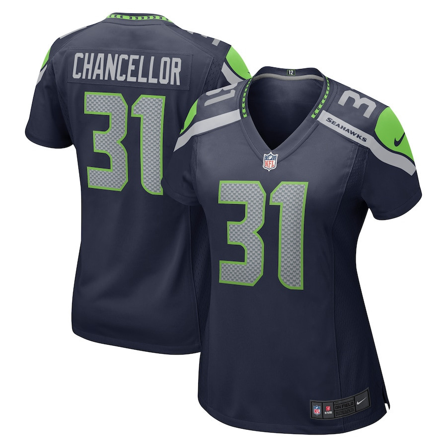 Kam Chancellor 31 Seattle Seahawks Women Retired Game Jersey - College Navy - myjerseyhub