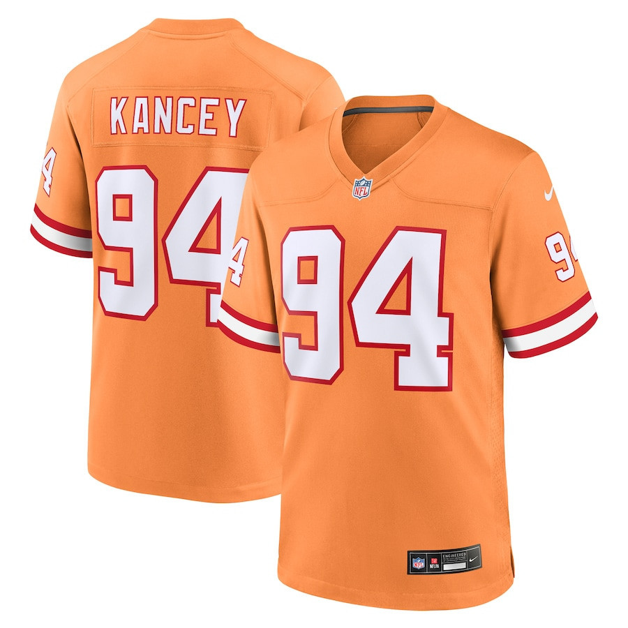 Calijah Kancey 94 Tampa Bay Buccaneers Men Alternate Team Game Jersey - Orange - myjerseyhub