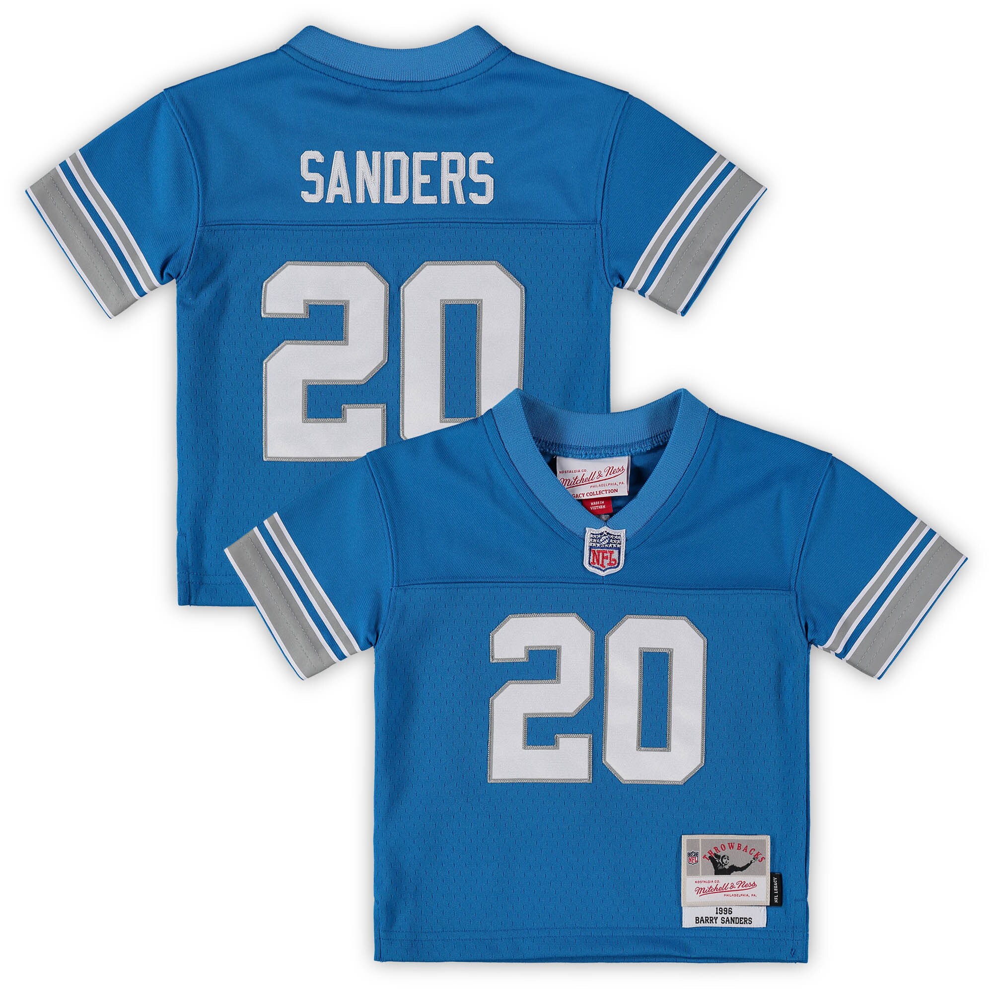 Barry Sanders Detroit Lions Mitchell & Ness Infant 1996 Retired Legacy Jersey - Blue - myjerseyhub