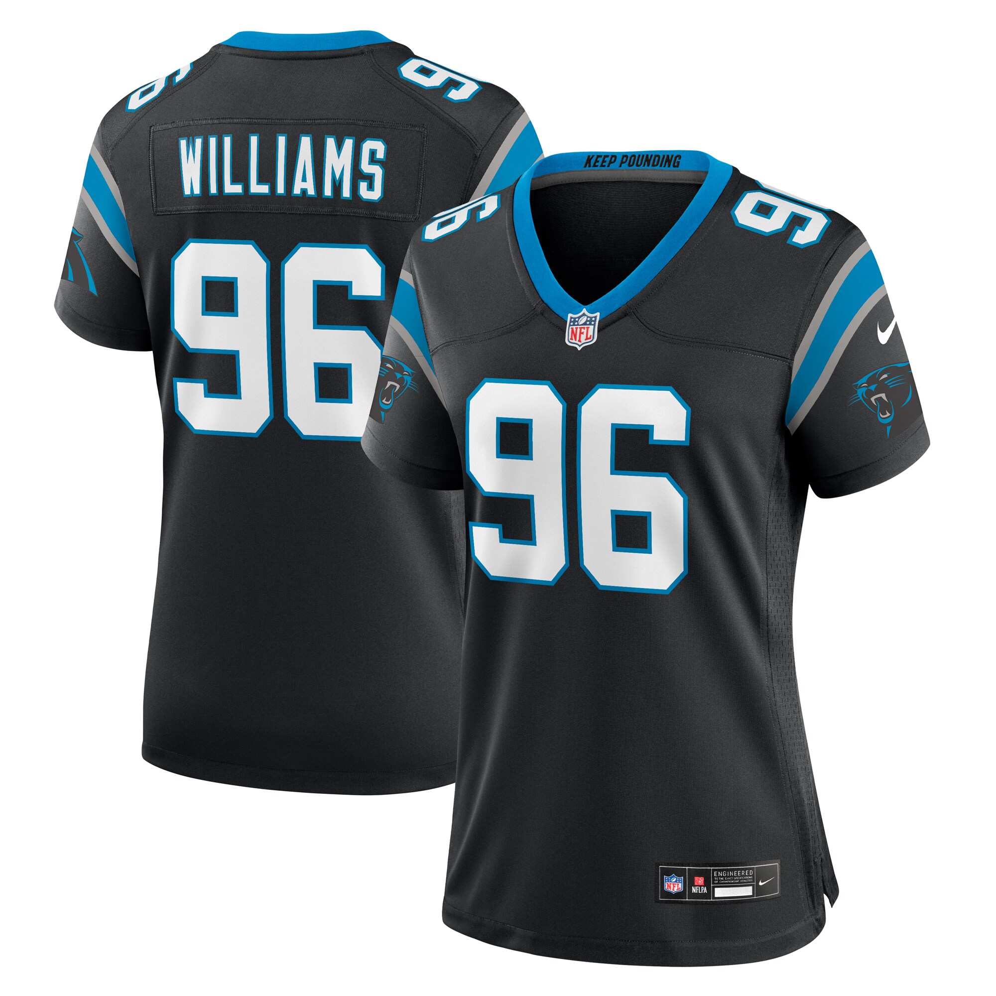 DeShawn Williams Carolina Panthers Women's Women's All Player Jersey - Black - myjerseyhub