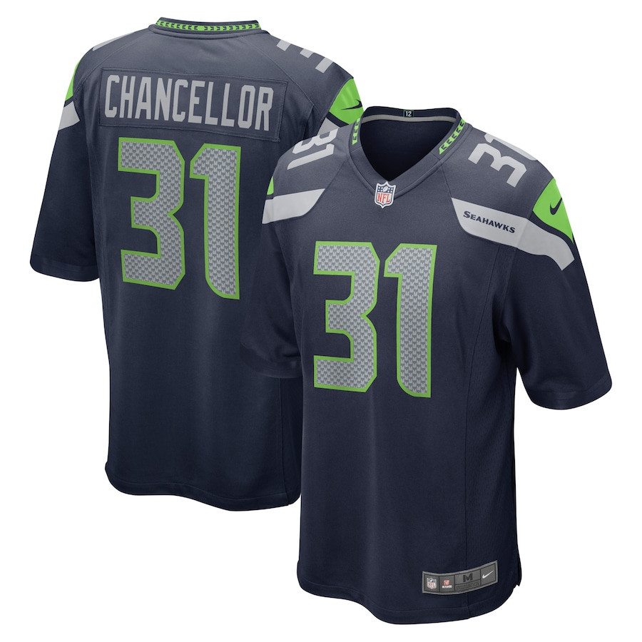 Kam Chancellor 31 Seattle Seahawks Men Retired Game Jersey - College Navy - myjerseyhub