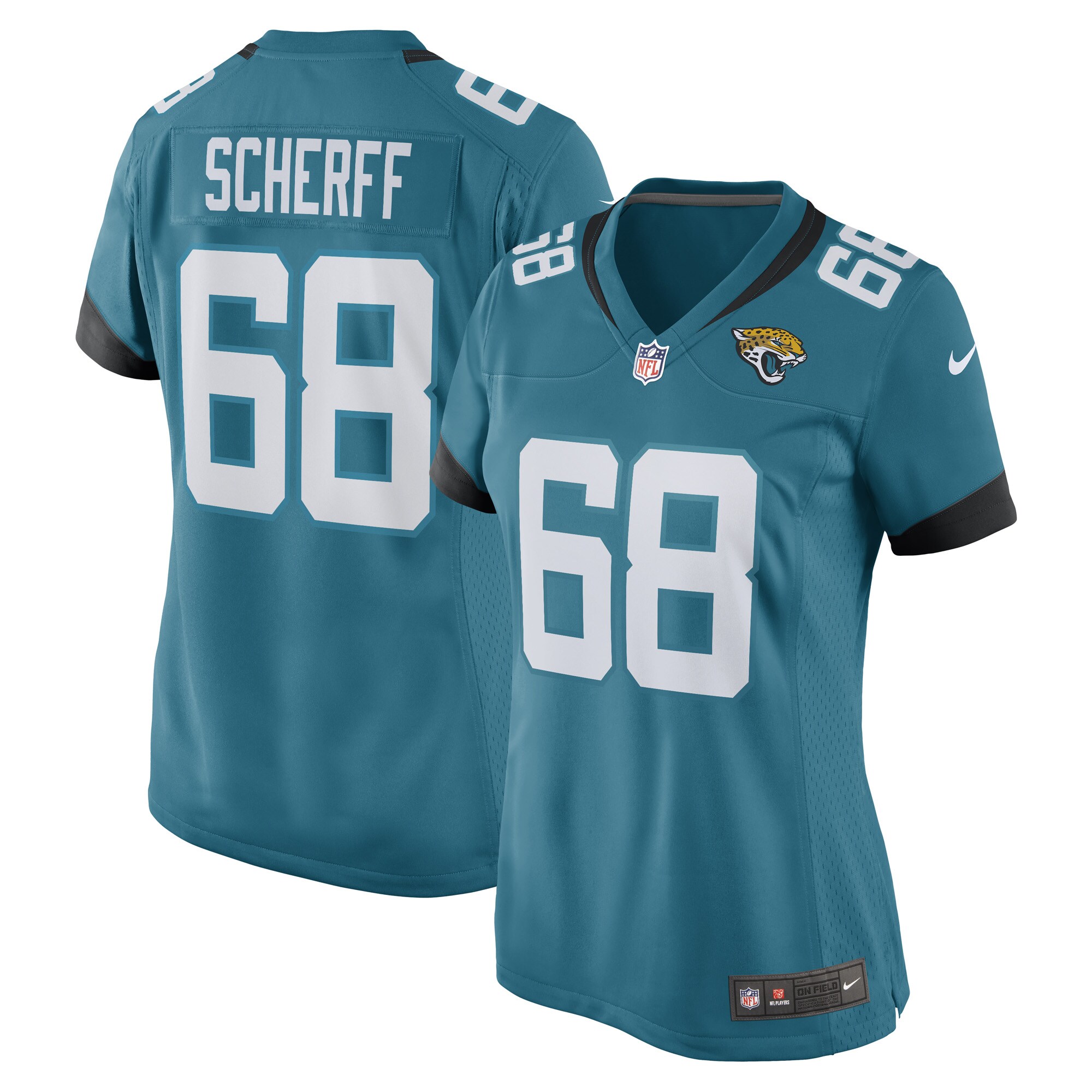 Brandon Scherff Jacksonville Jaguars Women's Game Player Jersey - Teal - myjerseyhub