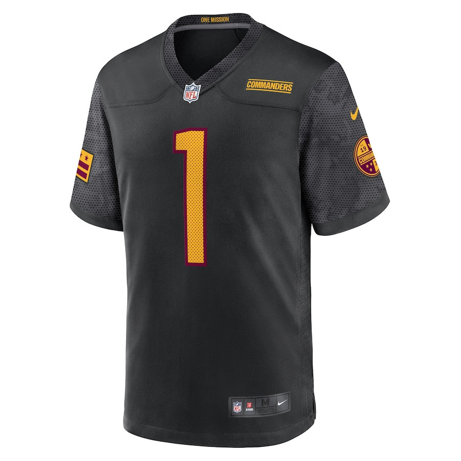 Jahan Dotson 1 Washington Commanders Alternate Men Game Jersey - Black - myjerseyhub