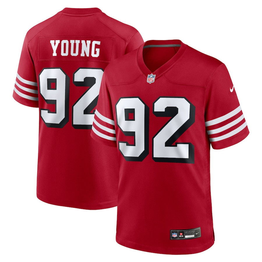 Chase Young 92 San Francisco 49ers Alternate Game Men Jersey - Scarlet - myjerseyhub