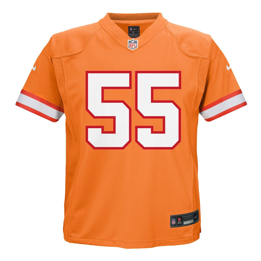 Derrick Brooks 55 Tampa Bay Buccaneers Retired YOUTH Game Jersey - Orange - myjerseyhub
