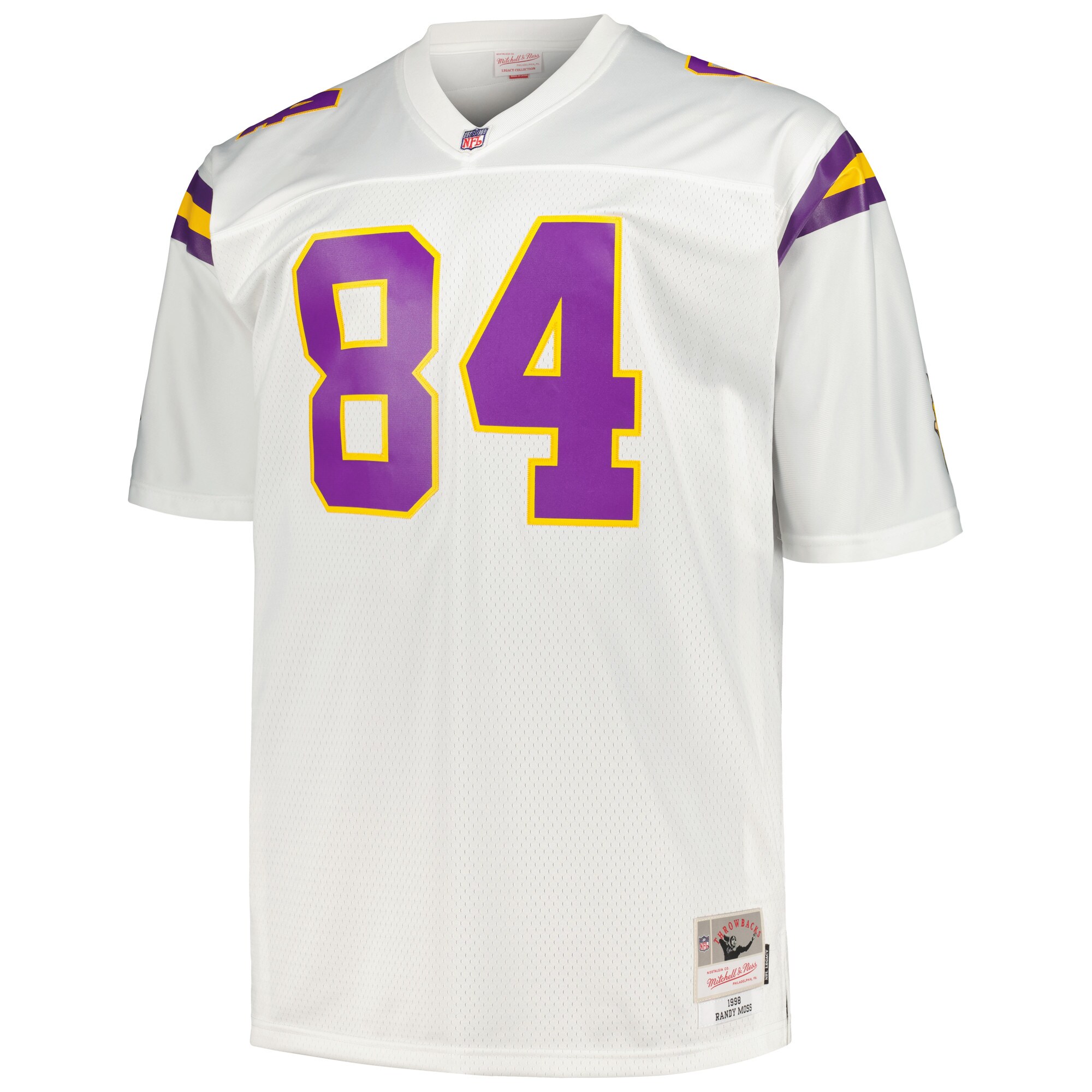 Randy Moss Minnesota Vikings Mitchell & Ness Big & Tall 1998 Legacy Retired Player Jersey - White - myjerseyhub