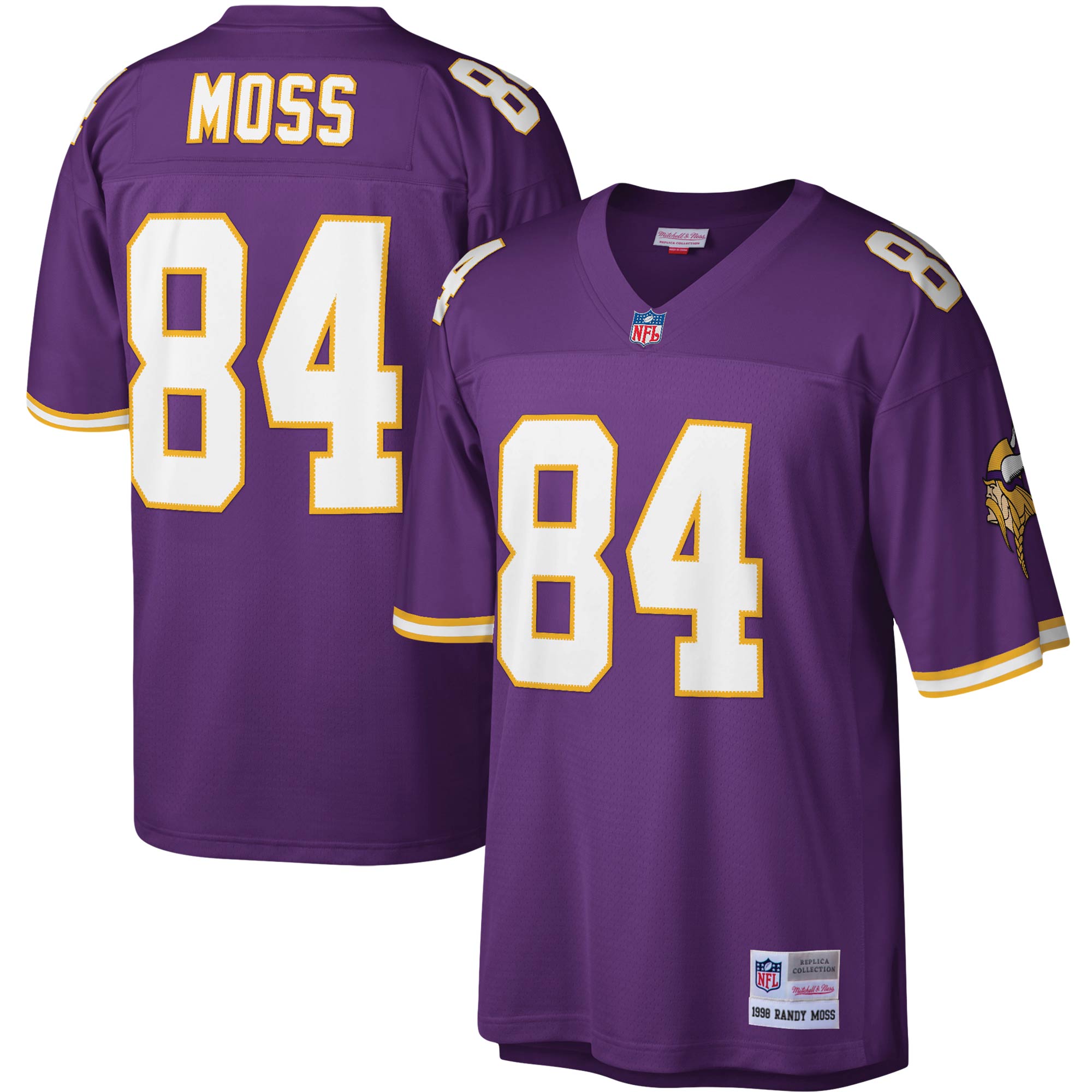 Randy Moss Minnesota Vikings Mitchell & Ness Legacy Replica Jersey - Purple - myjerseyhub