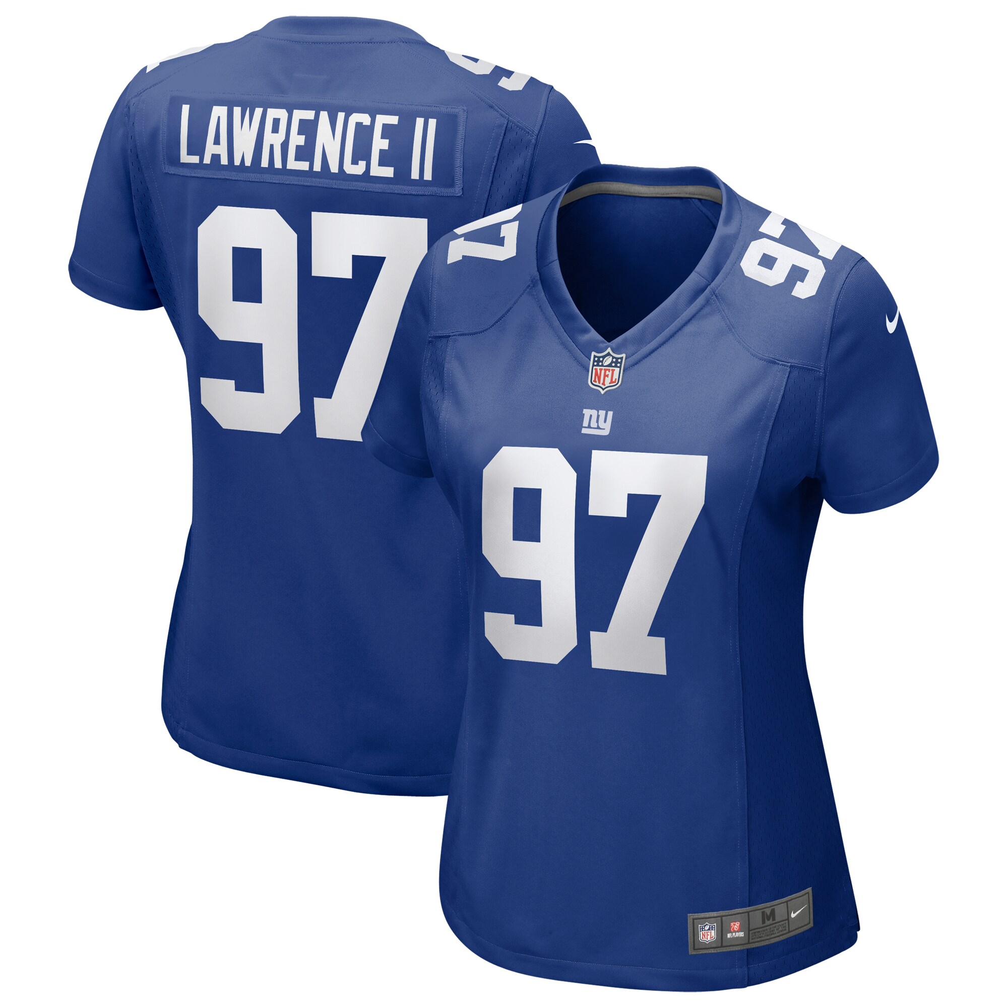 Dexter Lawrence II New York Giants Women's Team Game Player Jersey - Royal - myjerseyhub