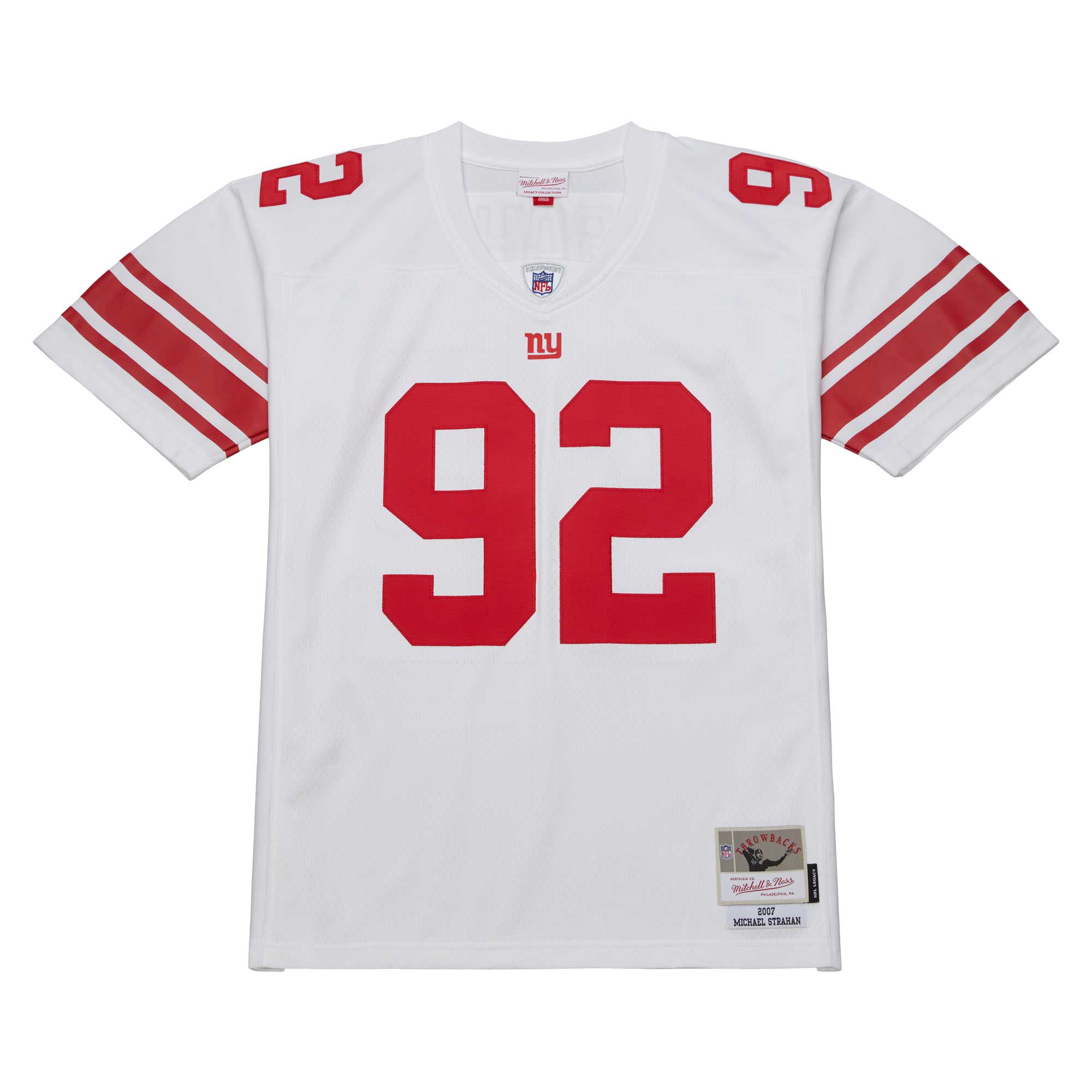 Michael Strahan New York Giants Mitchell & Ness Legacy Replica Jersey - White - myjerseyhub