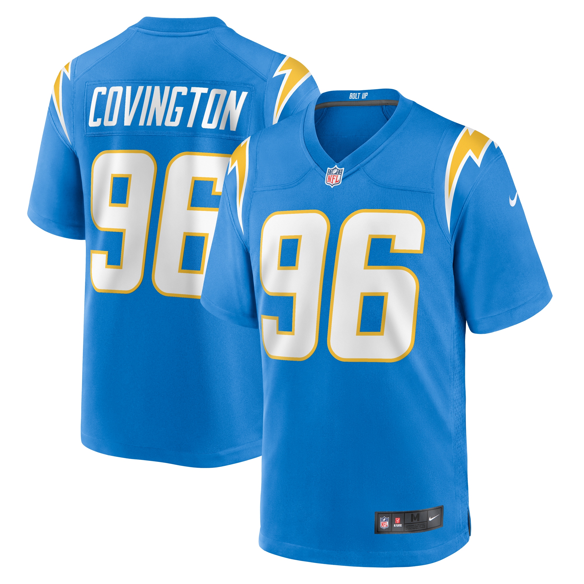 Christian Covington Los Angeles Chargers Team Game Jersey - Powder Blue - myjerseyhub