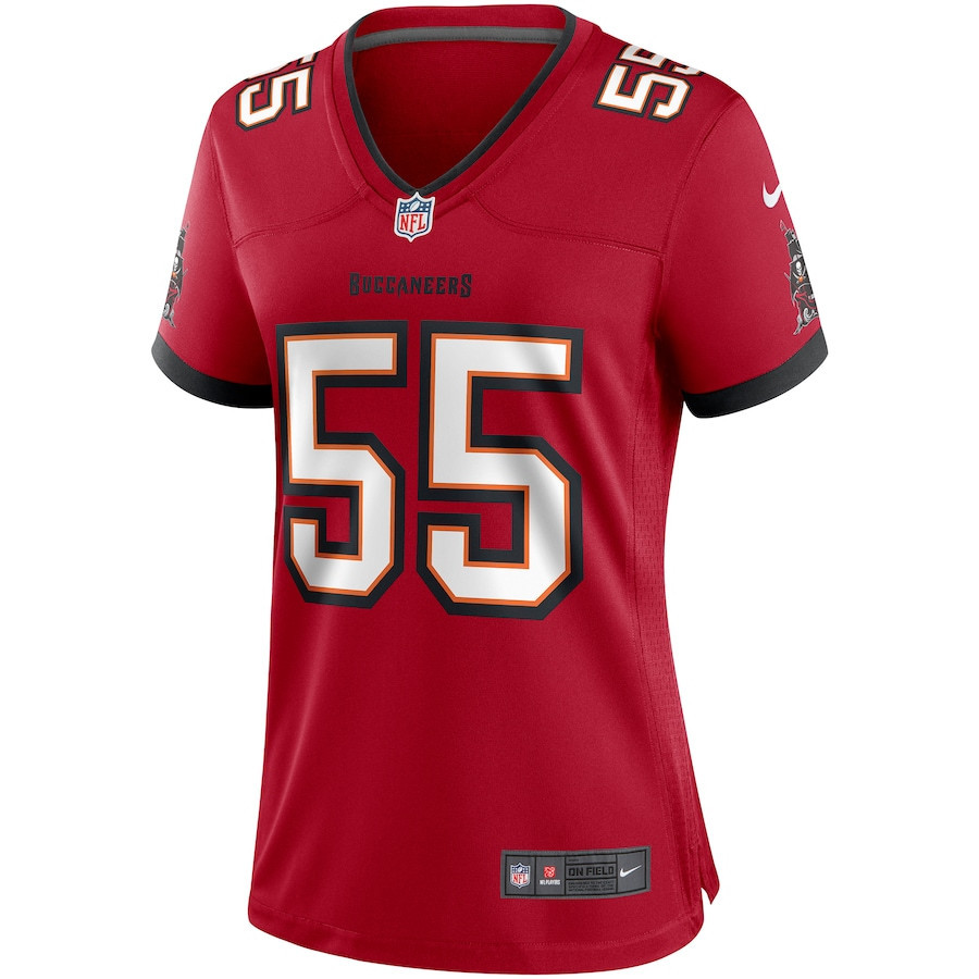 Derrick Brooks 55 Tampa Bay Buccaneers Women Game Retired Jersey - Red - myjerseyhub