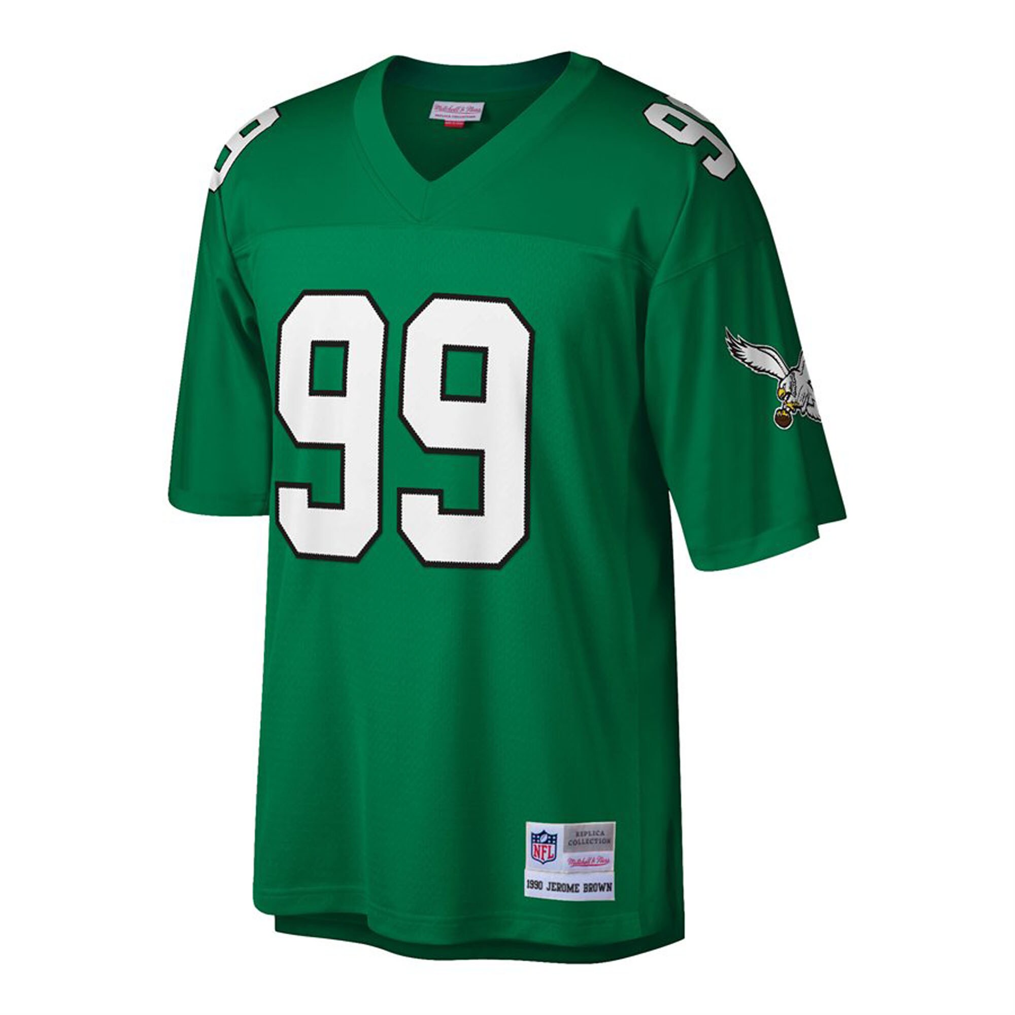 Jerome Brown Philadelphia Eagles Mitchell & Ness Big & Tall 1990 Retired Player Replica Jersey - Kelly Green - myjerseyhub