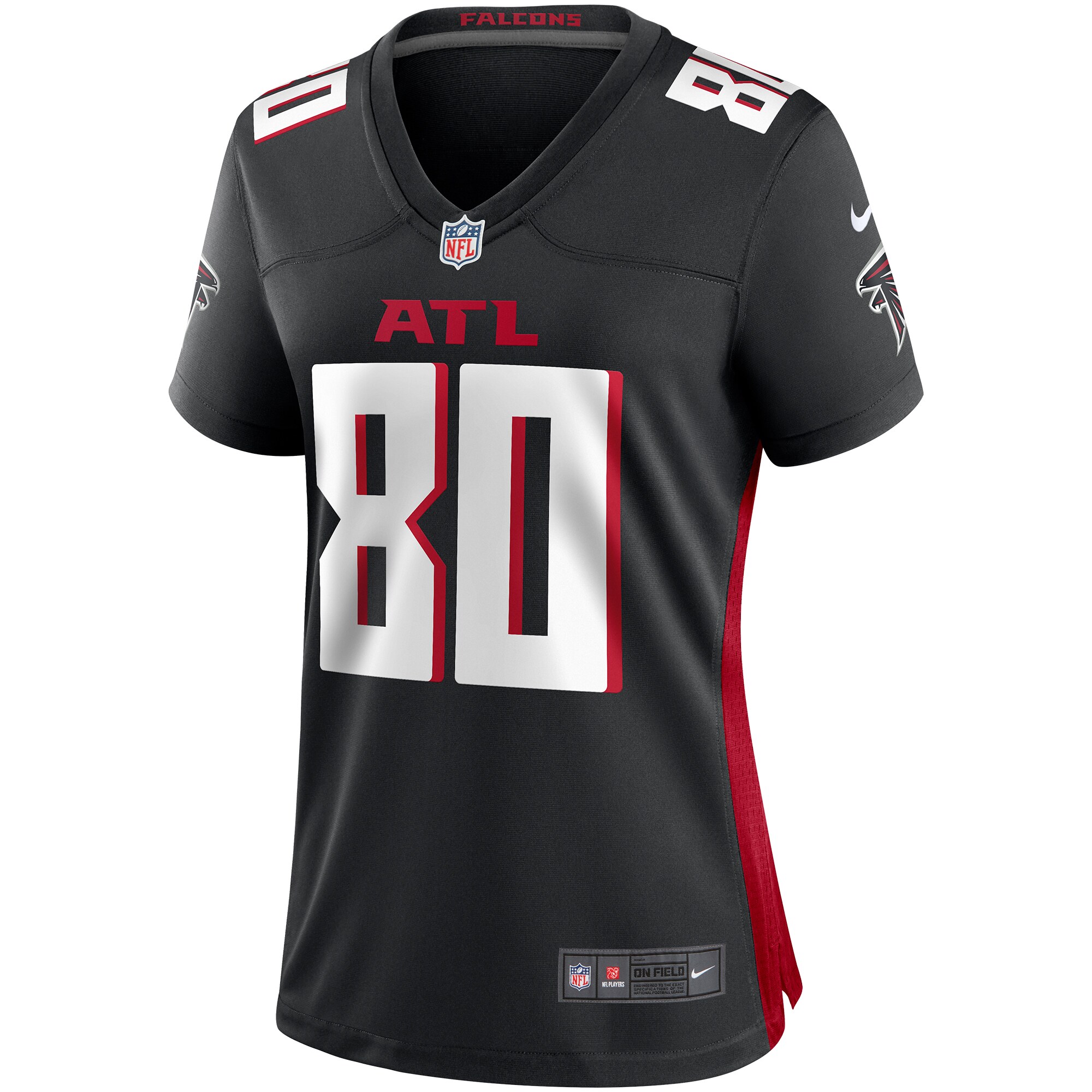 Andre Rison Atlanta Falcons Women's Game Retired Player Jersey - Black - myjerseyhub