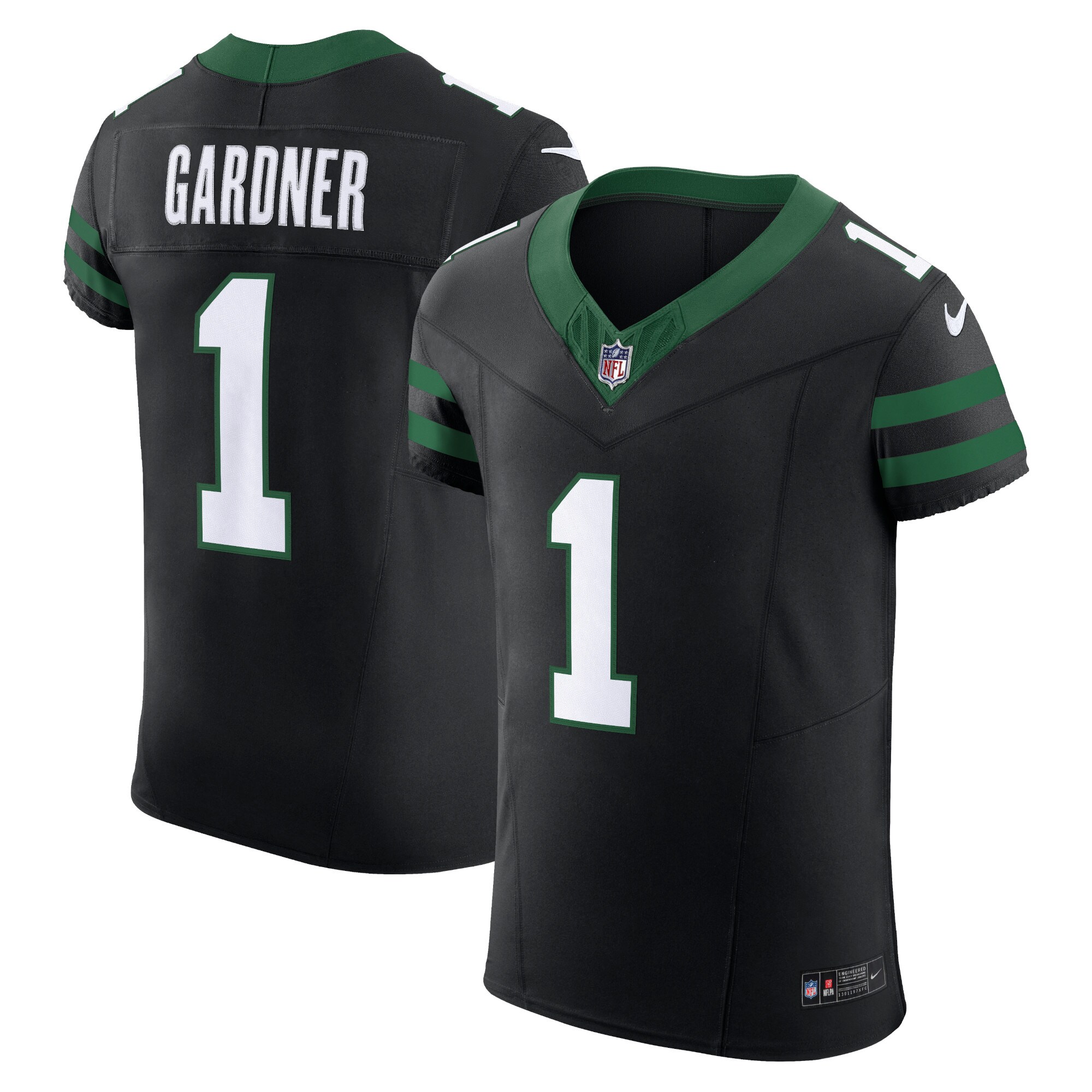 Ahmad Sauce Gardner New York Jets Alternate Vapor F.U.S.E. Elite Jersey - Legacy Black - myjerseyhub