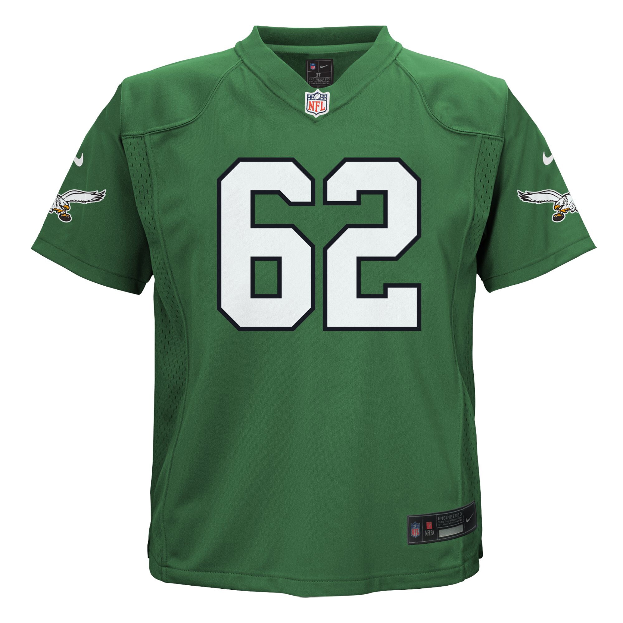 Jason Kelce Philadelphia Eagles Toddler Alternate Game Jersey - Kelly Green - myjerseyhub