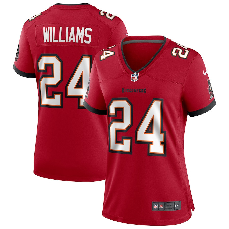 Cadillac Williams 24 Tampa Bay Buccaneers Women Game Retired Jersey - Red - myjerseyhub