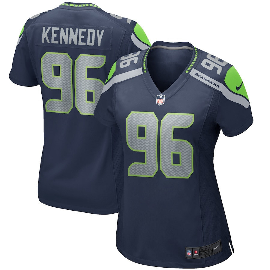 Cortez Kennedy 96 Seattle Seahawks Women Game Retired Jersey - College Navy - myjerseyhub