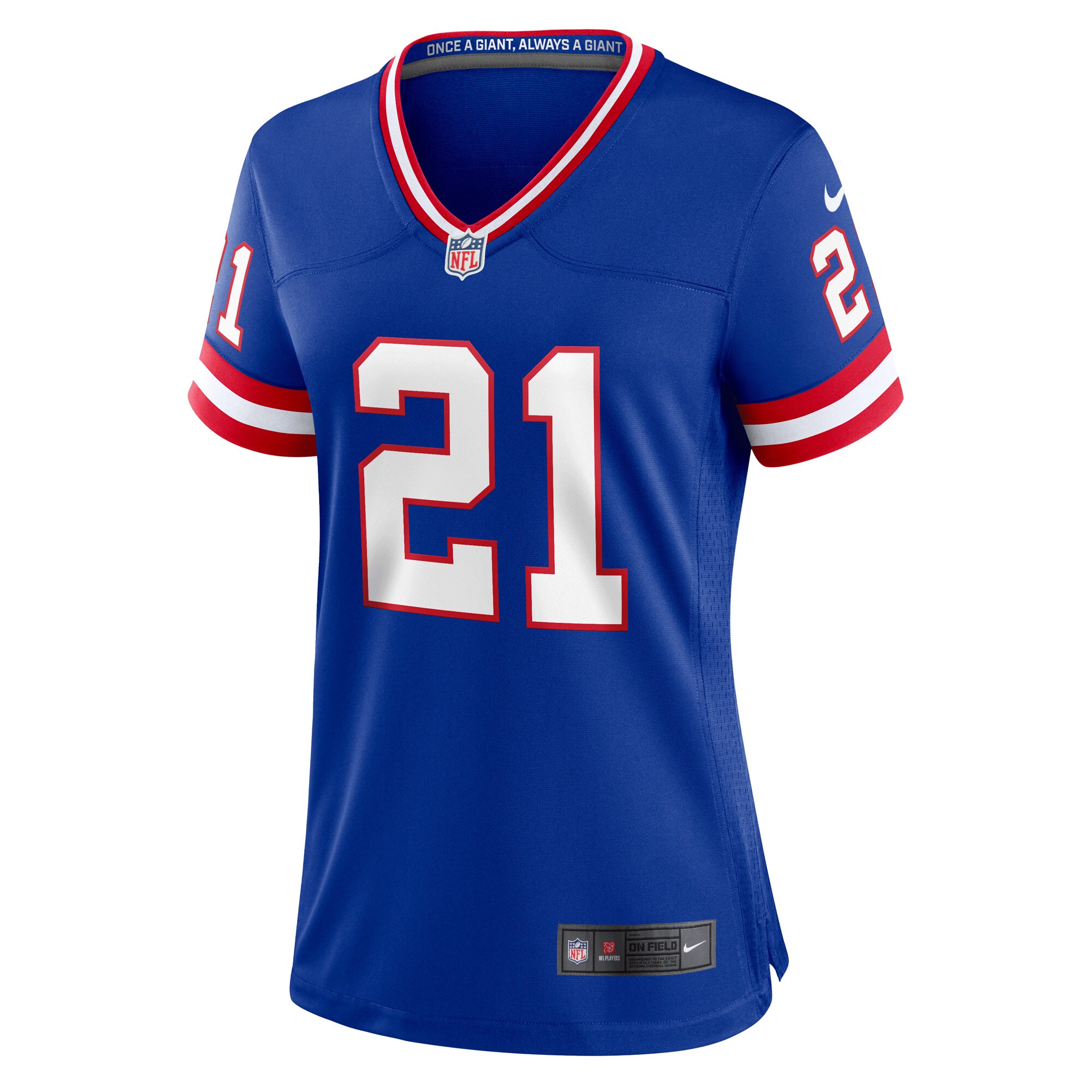 Tiki Barber New York Giants Women's Classic Retired Player Game Jersey - Royal - myjerseyhub