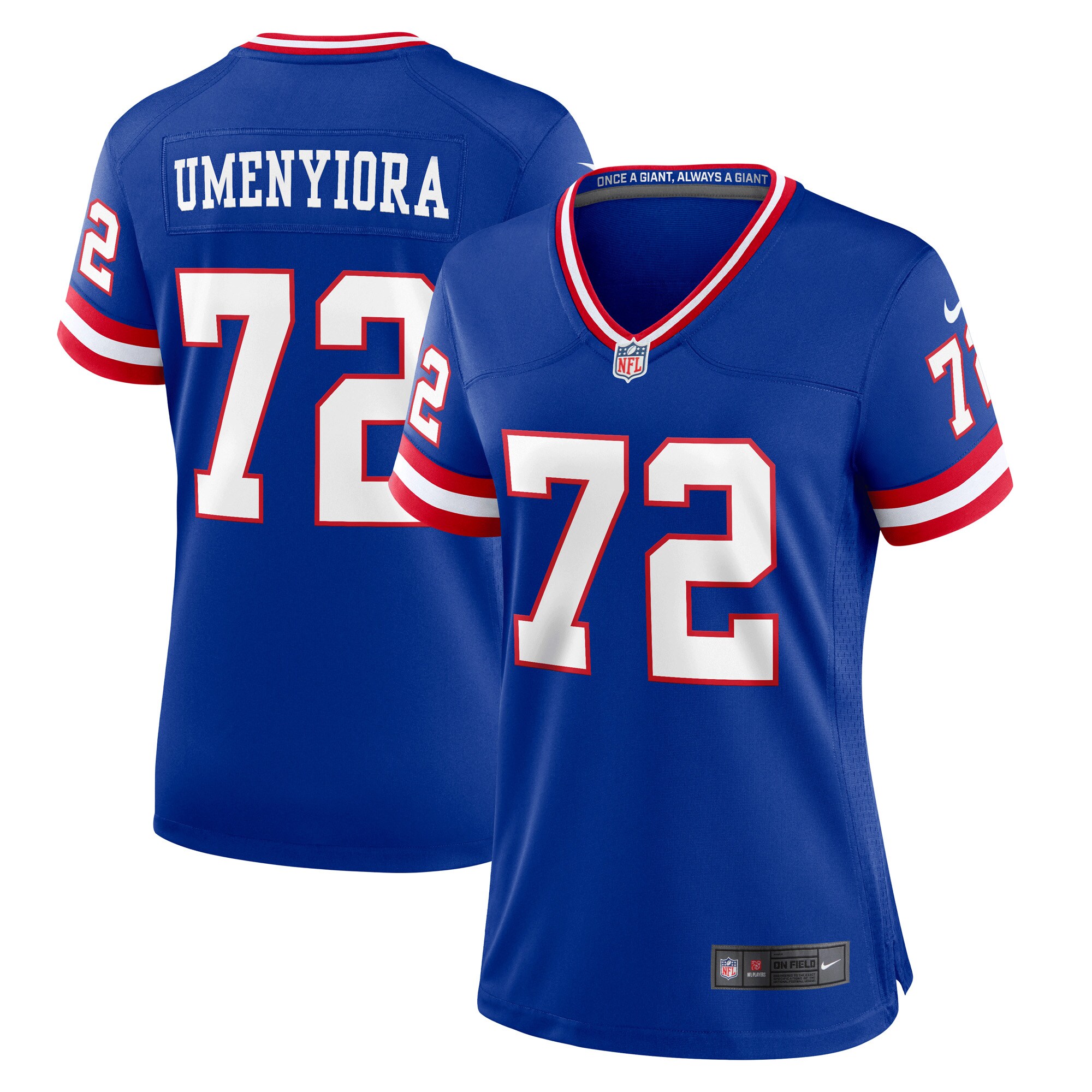Osi Umenyiora New York Giants Women's Classic Retired Player Game Jersey - Royal - myjerseyhub