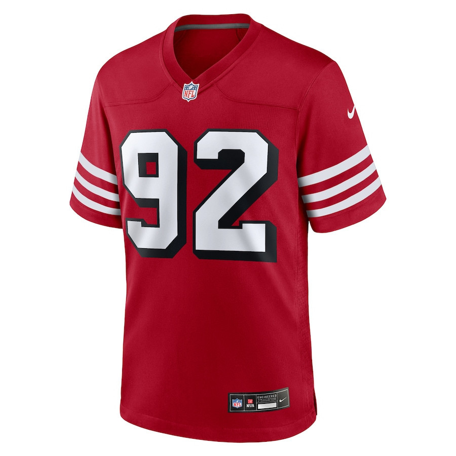 Chase Young 92 San Francisco 49ers Alternate Game Men Jersey - Scarlet - myjerseyhub